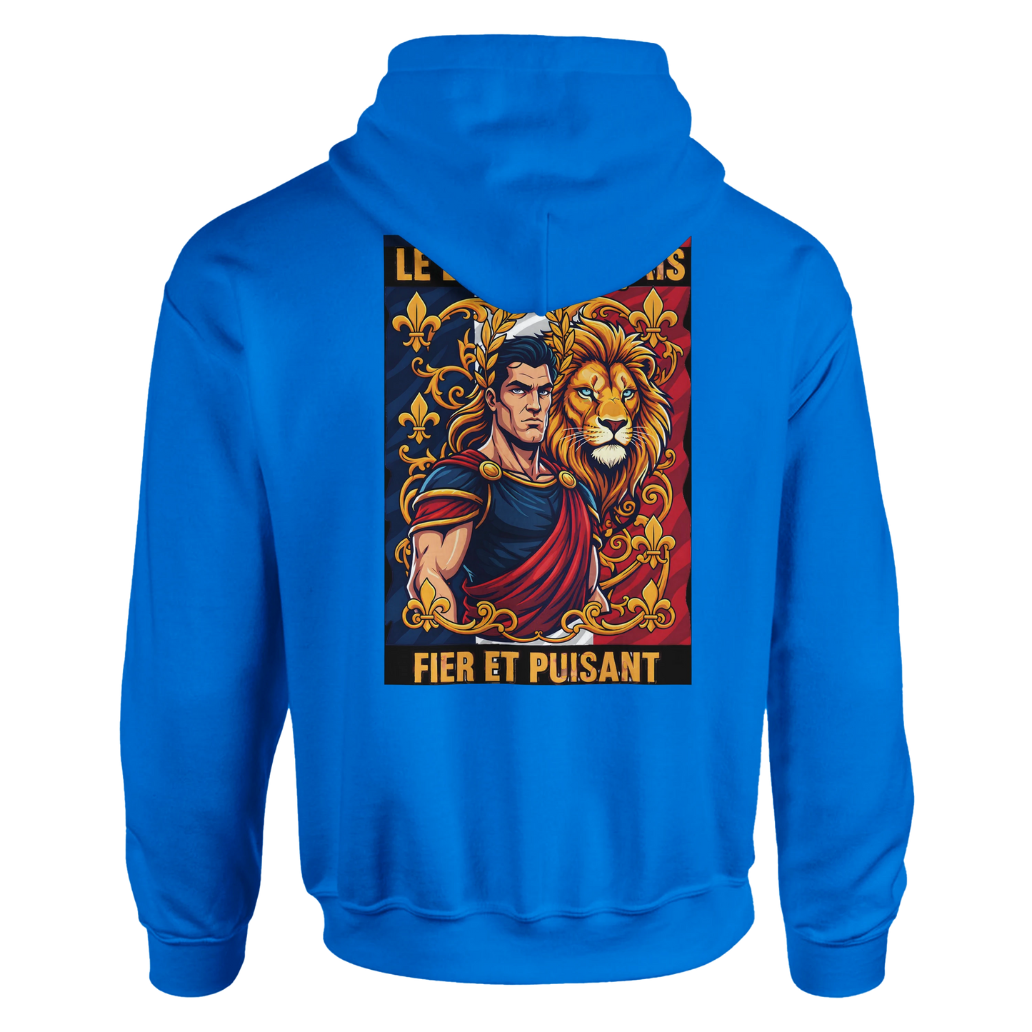 Sweat à capuche homme motif Lion Fort – Hoodie épais et confortable