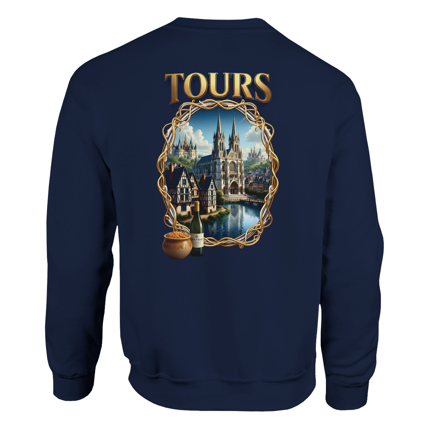 Sweat-shirt Unisexe Tours France - Classique et Confortable