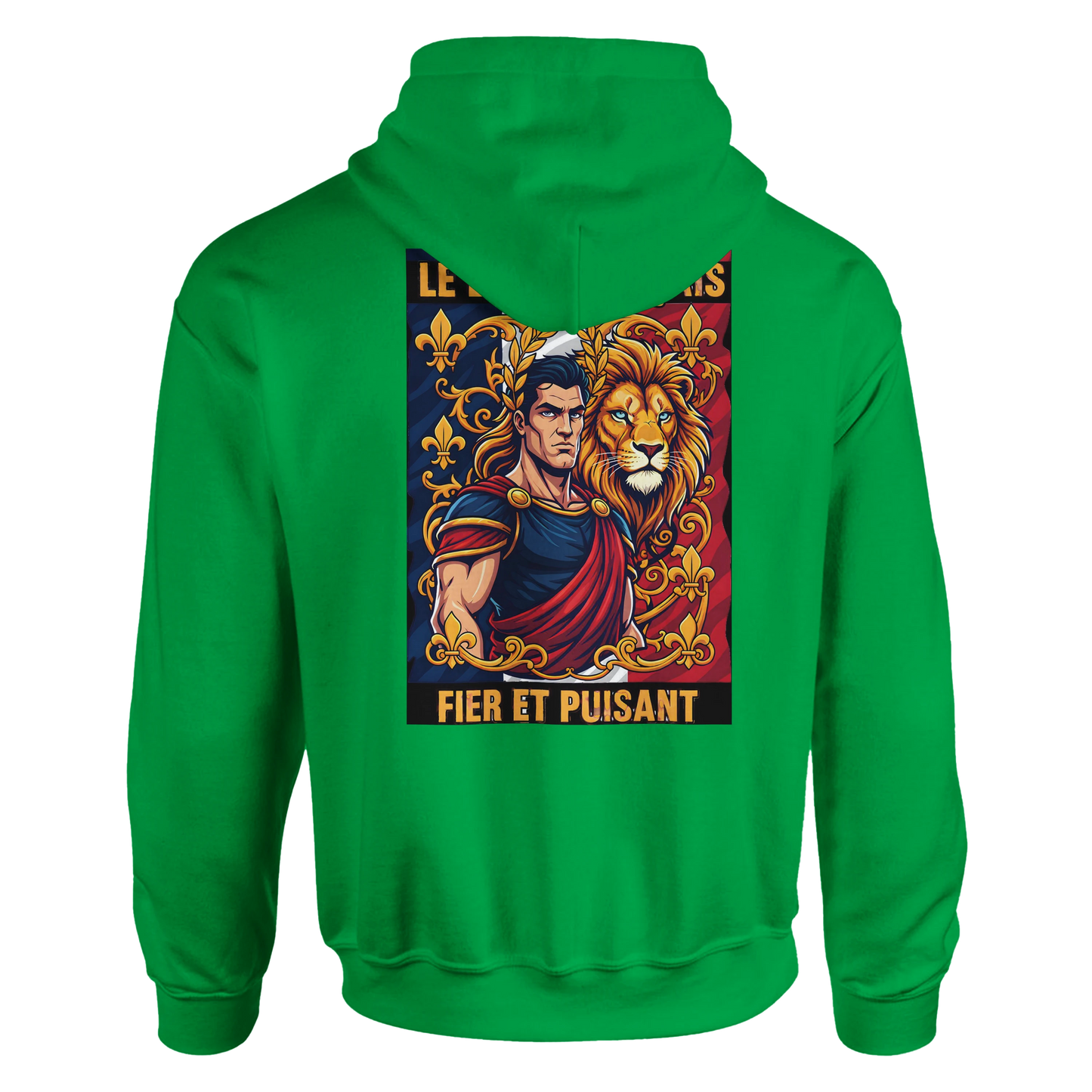 Sweat à capuche homme motif Lion Fort – Hoodie épais et confortable