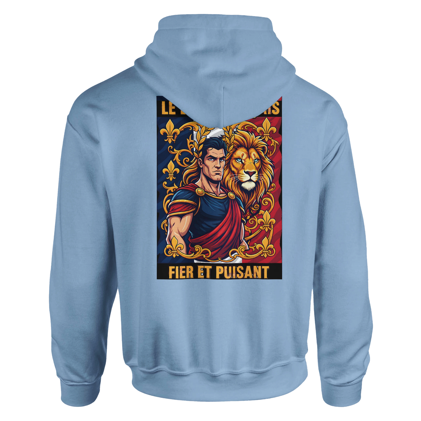 Sweat à capuche homme motif Lion Fort – Hoodie épais et confortable