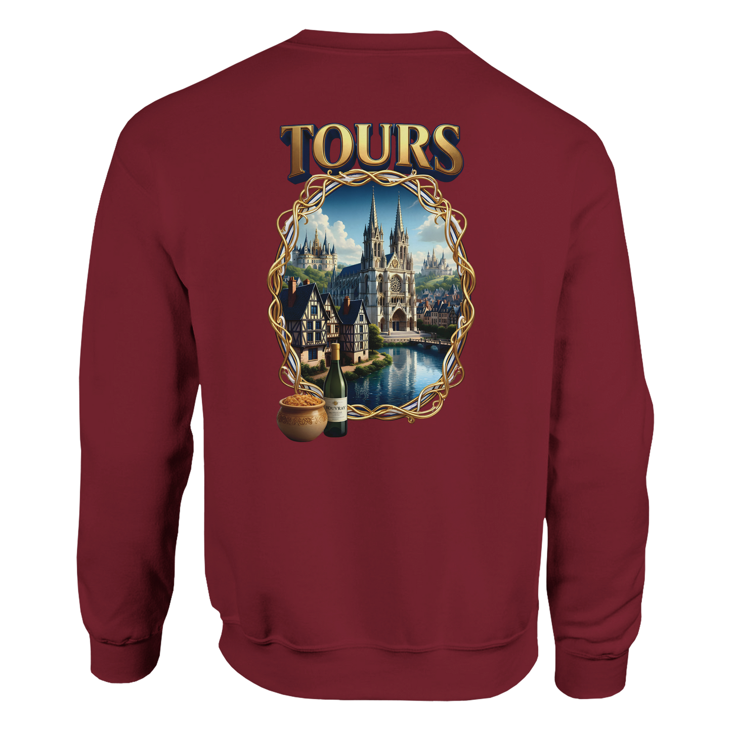 Sweat-shirt Unisexe Tours France - Classique et Confortable