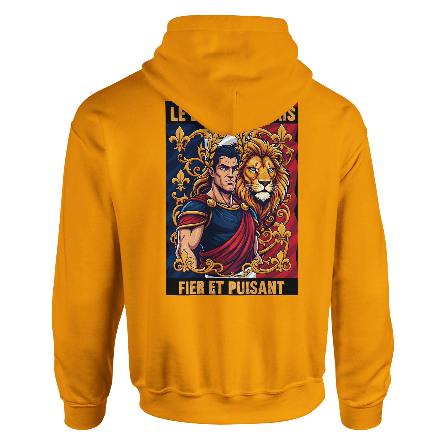 Sweat à capuche homme motif Lion Fort – Hoodie épais et confortable