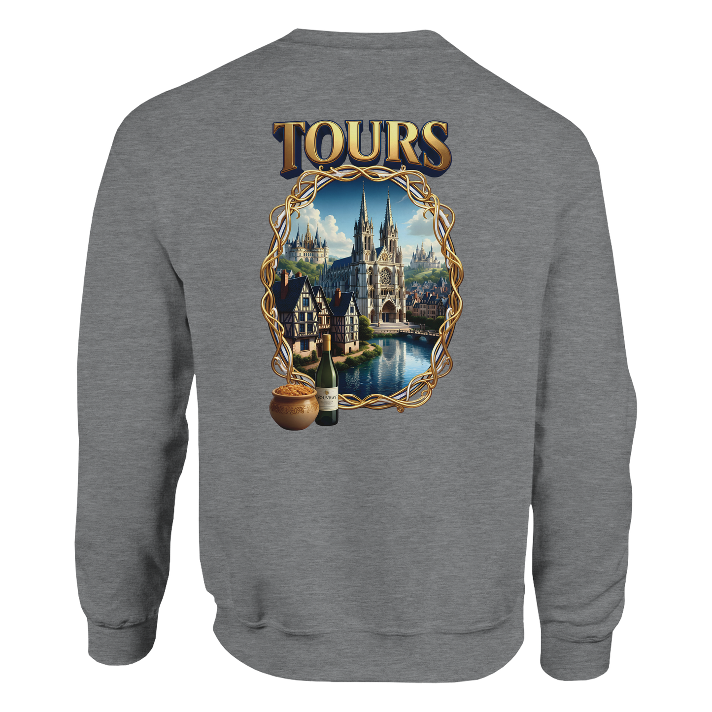 Sweat-shirt Unisexe Tours France - Classique et Confortable