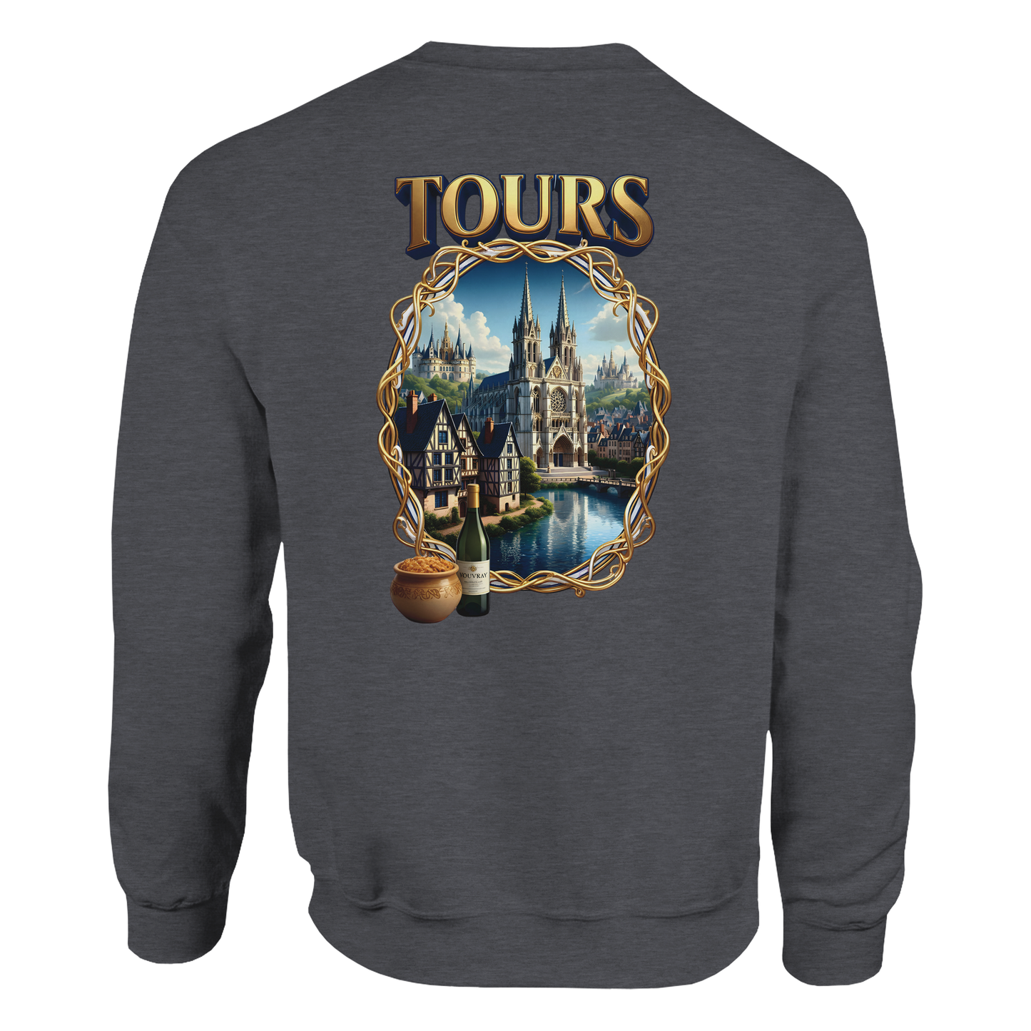 Sweat-shirt Unisexe Tours France - Classique et Confortable