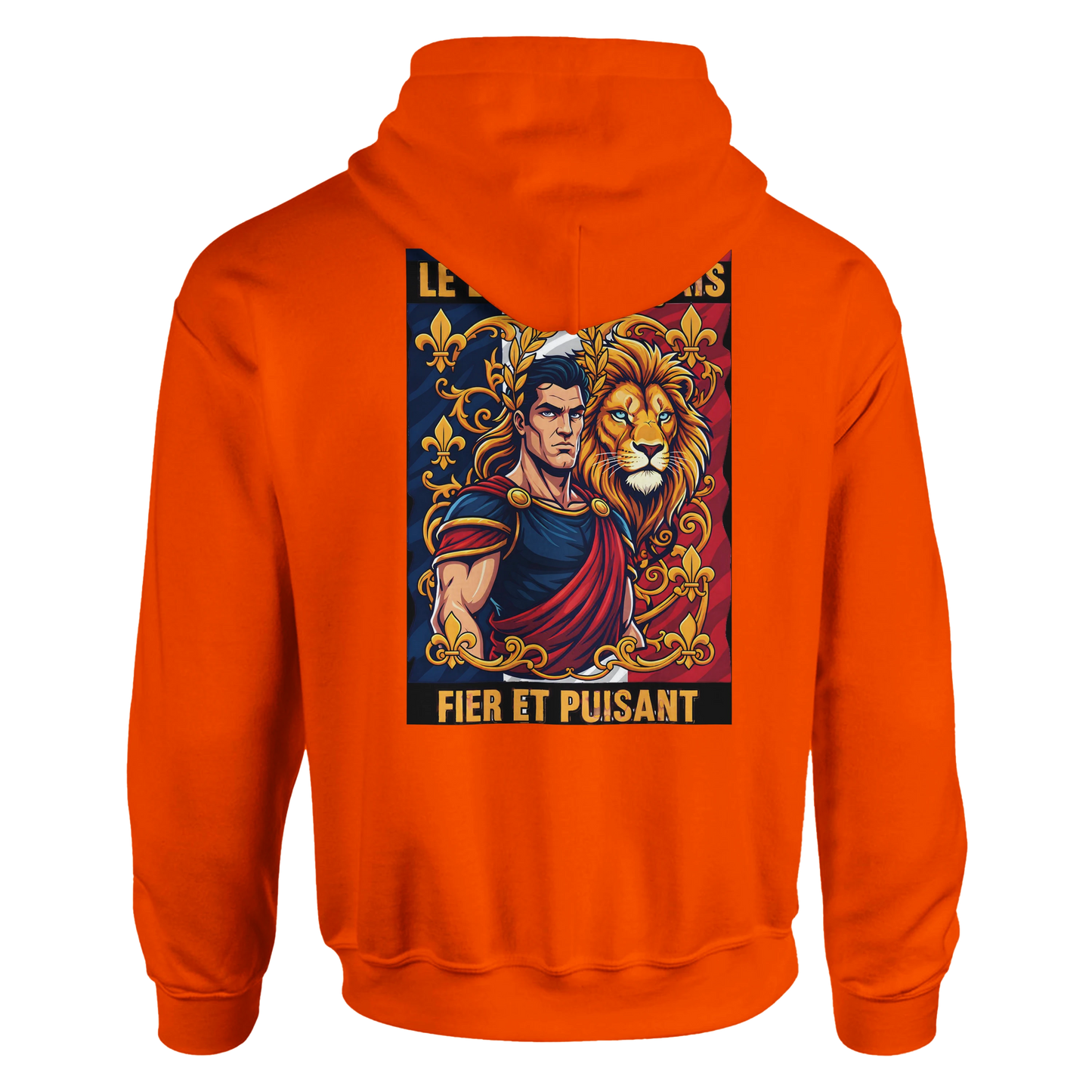 Sweat à capuche homme motif Lion Fort – Hoodie épais et confortable