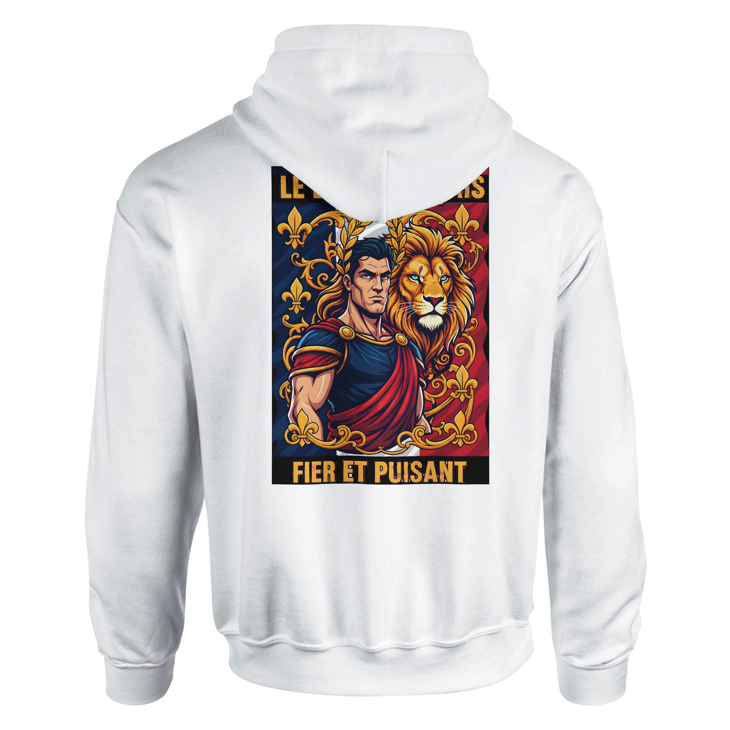 Sweat à capuche homme motif Lion Fort – Hoodie épais et confortable