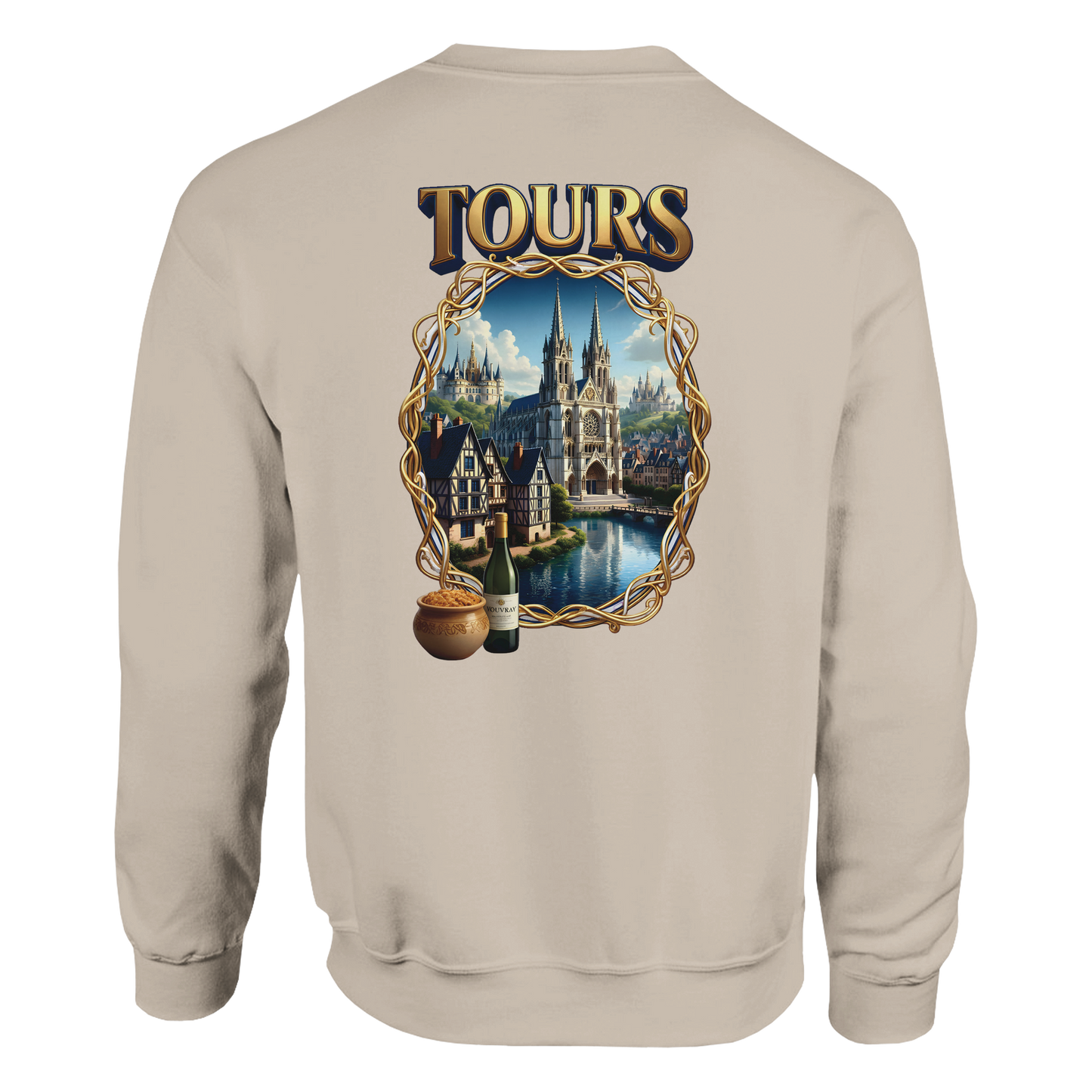 Sweat-shirt Unisexe Tours France - Classique et Confortable