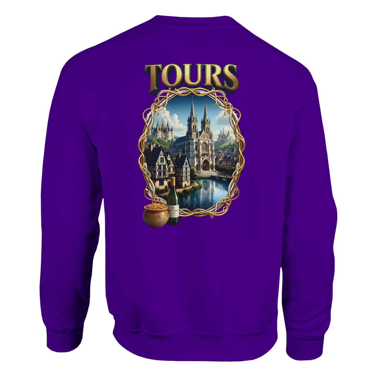 Sweat-shirt Unisexe Tours France - Classique et Confortable