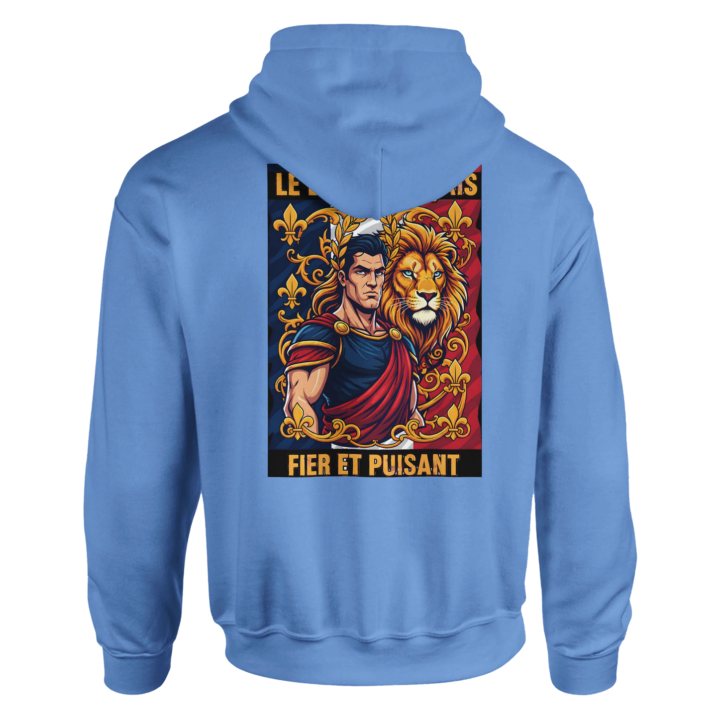 Sweat à capuche homme motif Lion Fort – Hoodie épais et confortable
