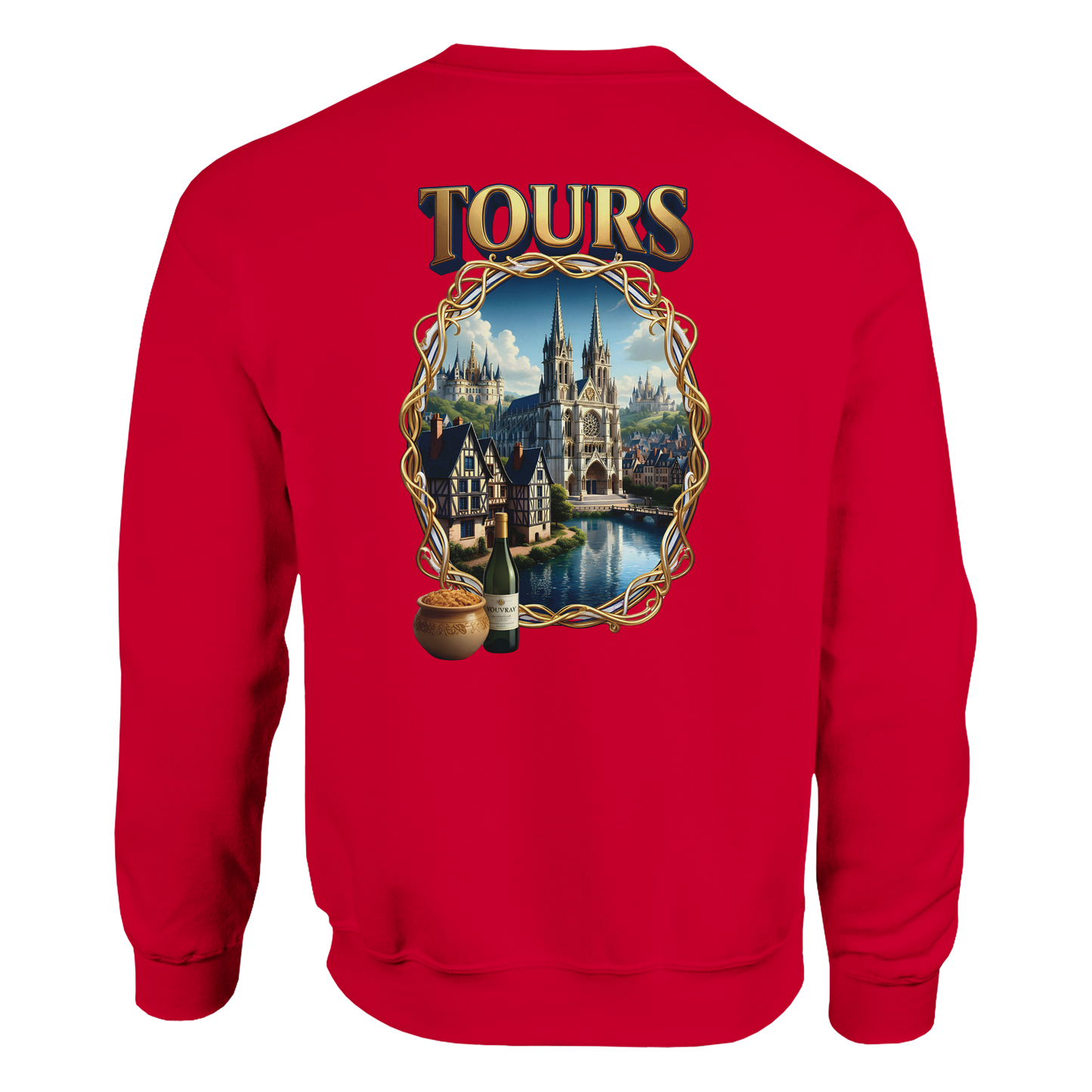 Sweat-shirt Unisexe Tours France - Classique et Confortable