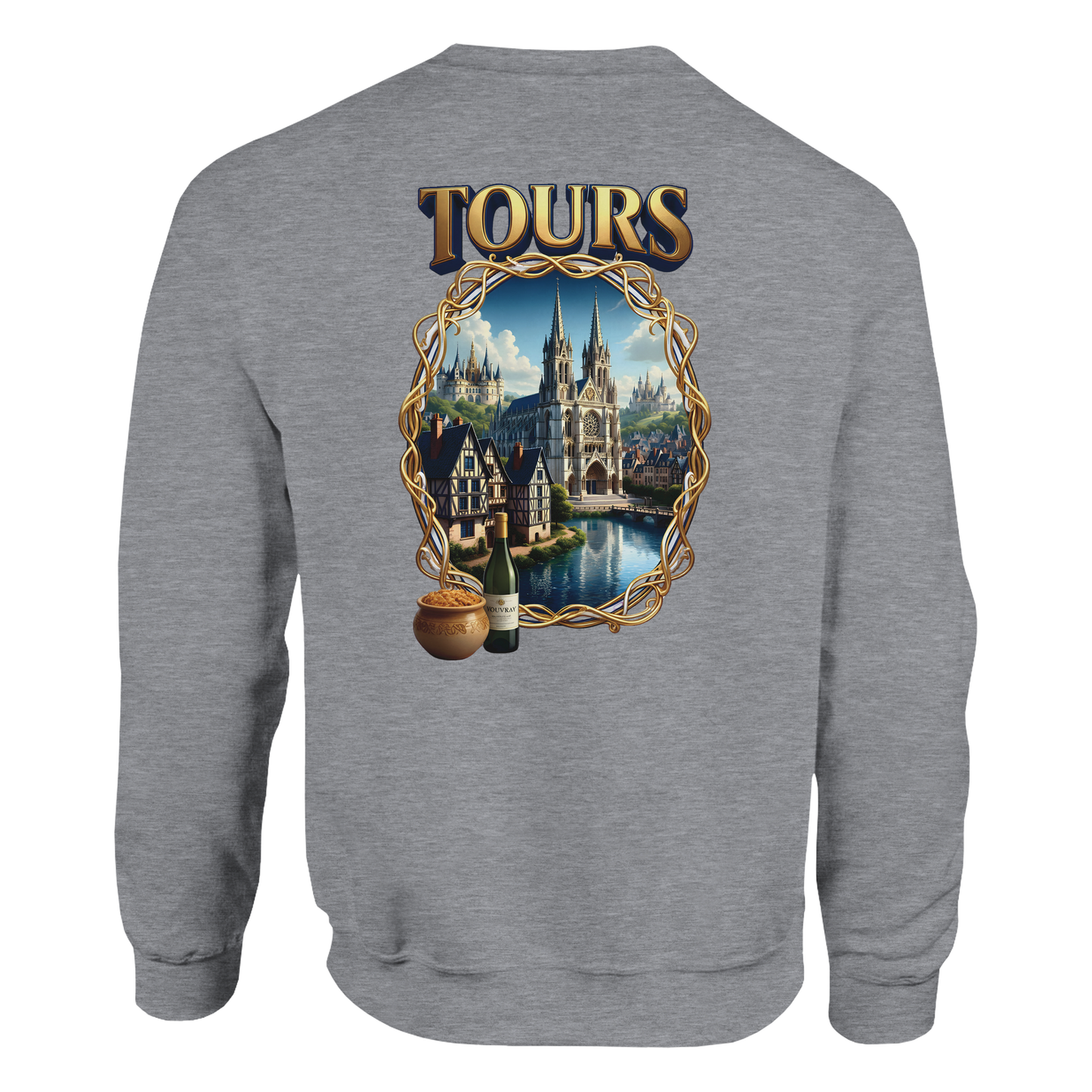 Sweat-shirt Unisexe Tours France - Classique et Confortable