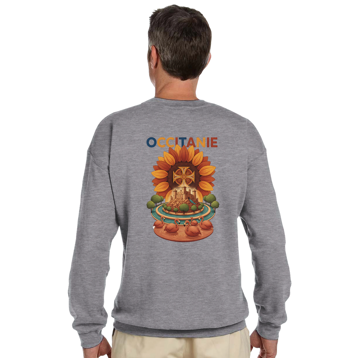 Sweat-shirt Unisexe Occitanie – Sweat Confortable et Résistant