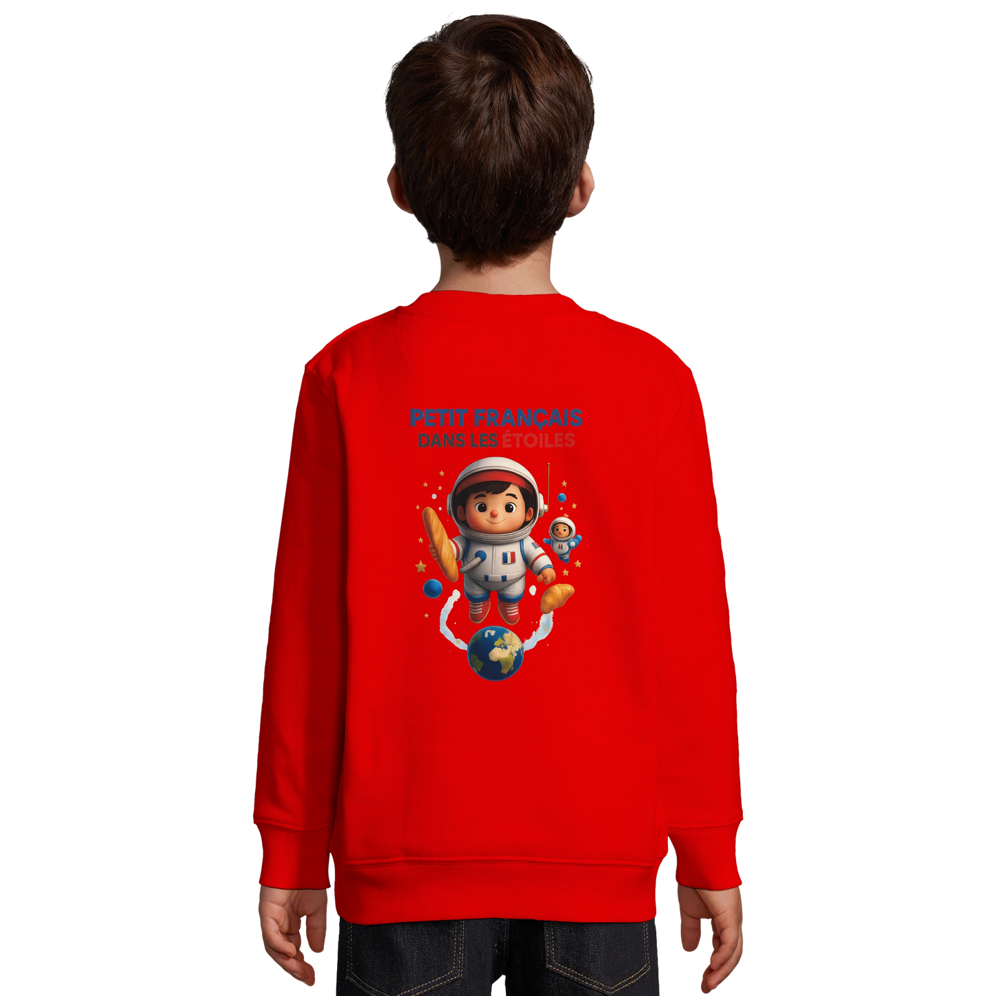 Sweat-shirt garçon Petit Français dans les Étoiles - Coton Écologique et Polaire