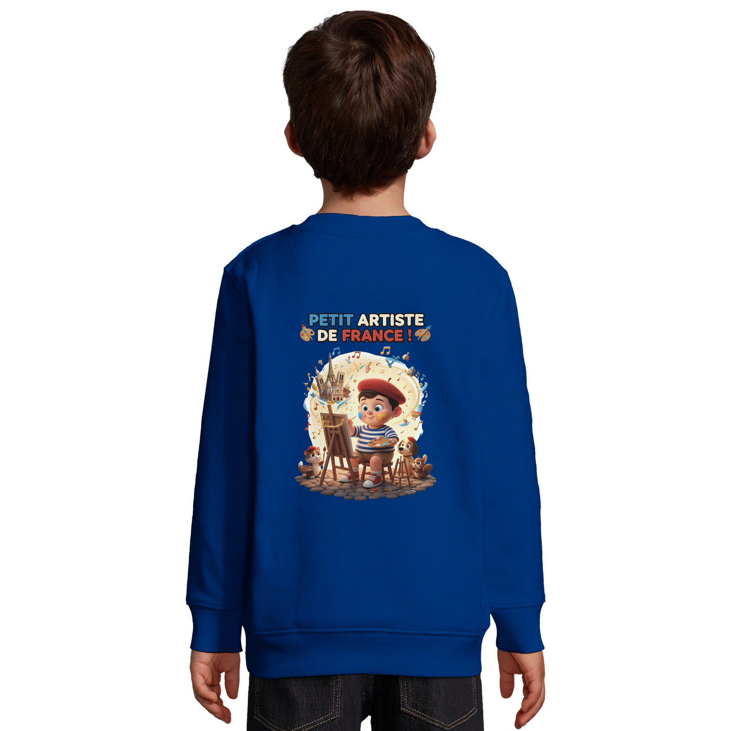 Sweat-shirt Garçon Petit Artiste de France – Coton Bio Confortable