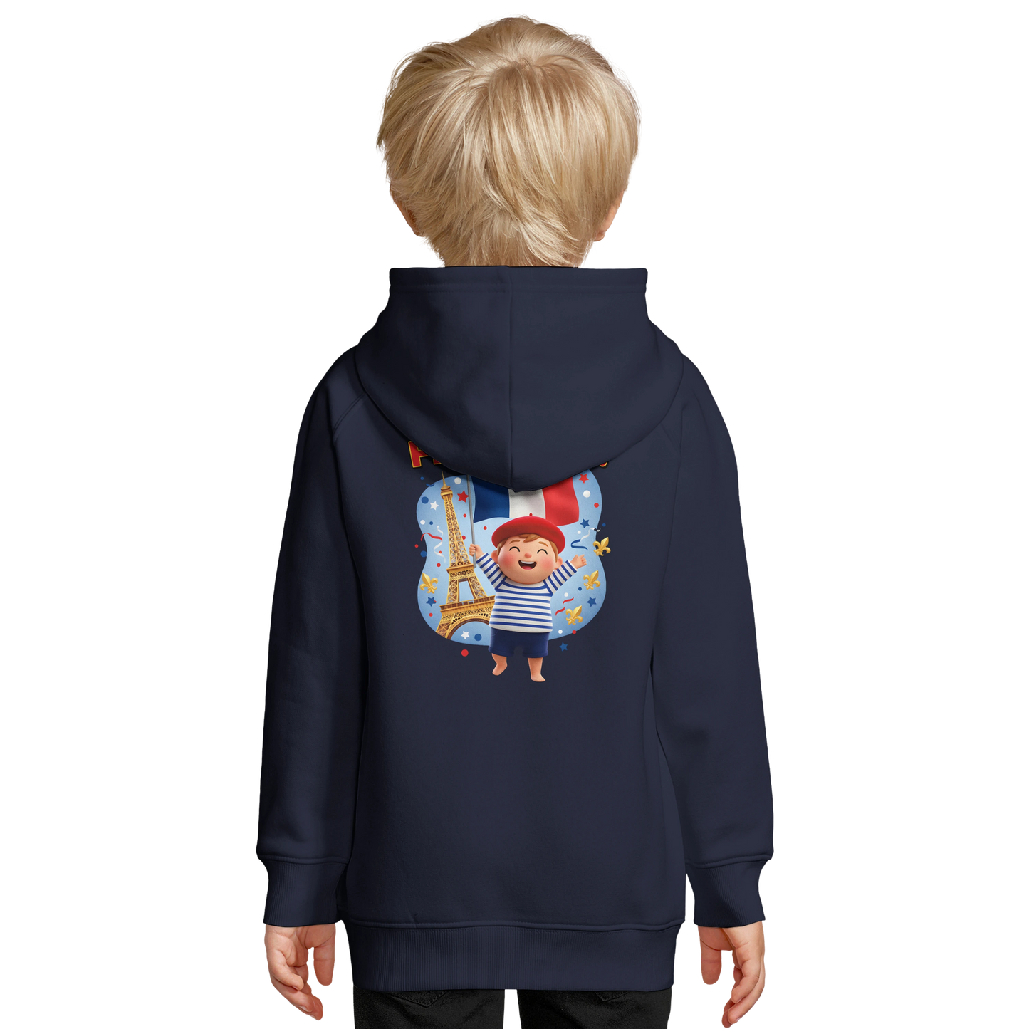 Sweat-shirt à Capuche Enfant - Design Super Français - Éco-responsable