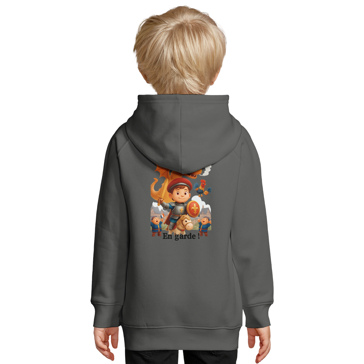 Sweat à capuche garçon Petit Chevalier de France - Coton Bio