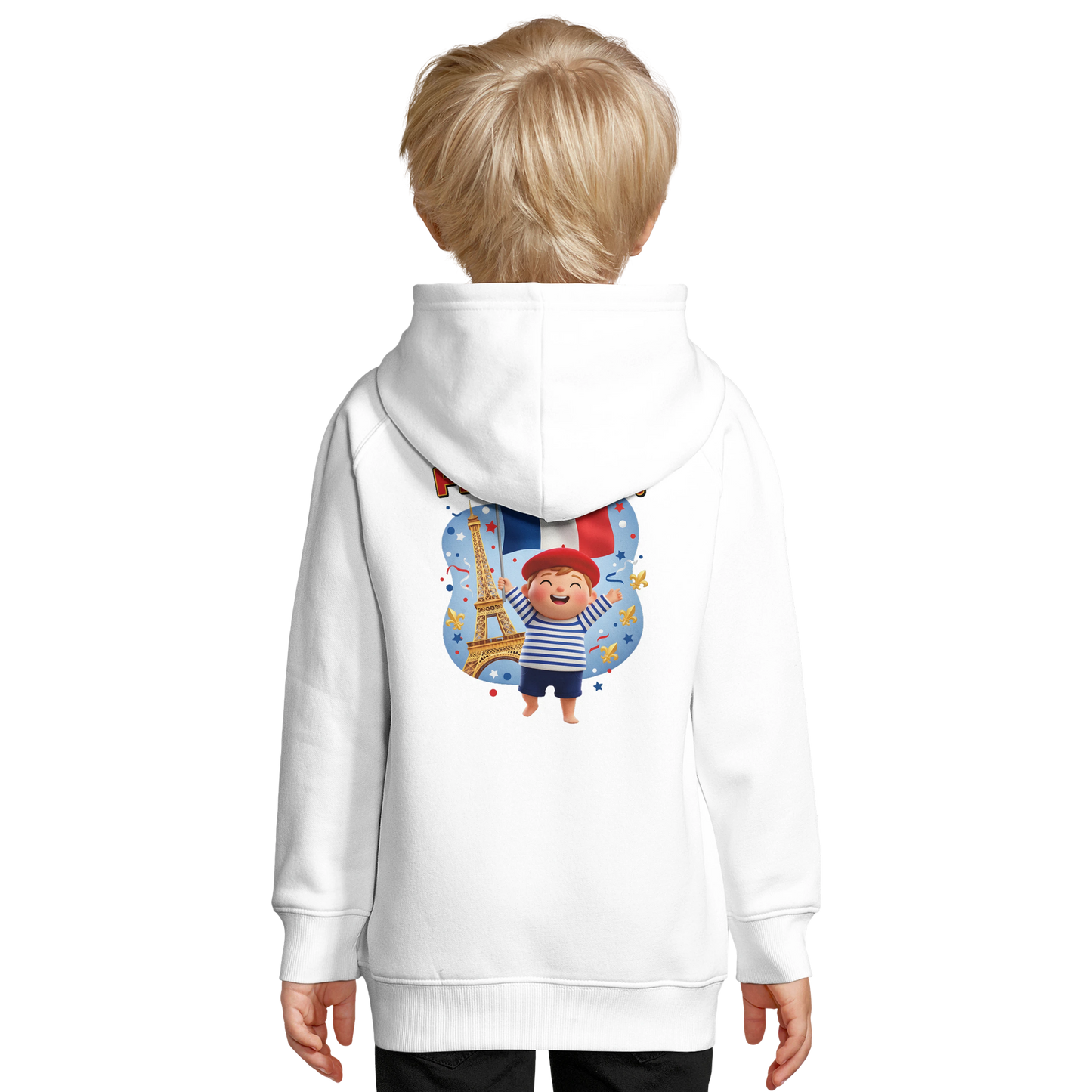 Sweat-shirt à Capuche Enfant - Design Super Français - Éco-responsable