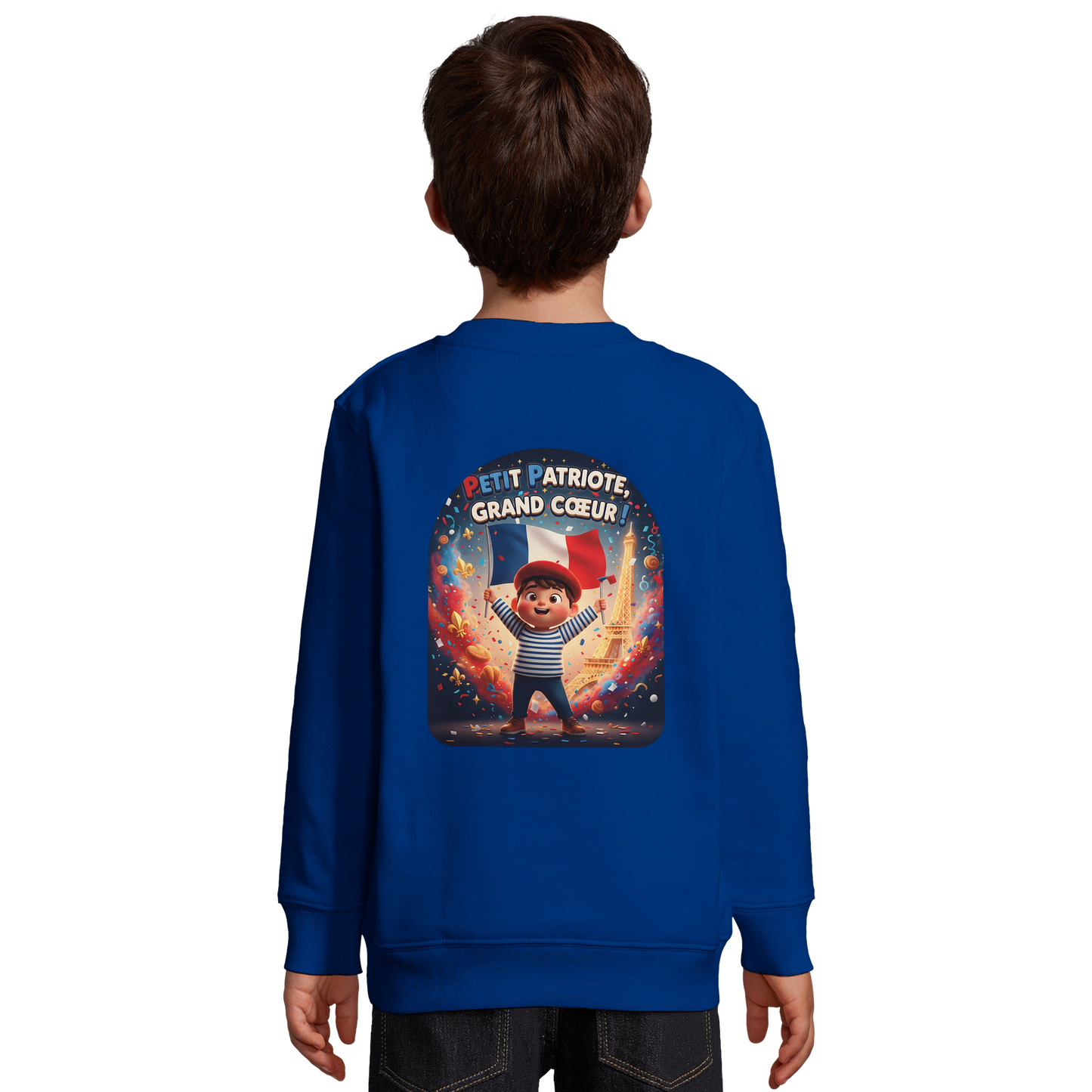 Sweat-shirt Garçon Petit Patriote - Coton Recyclé Confortable