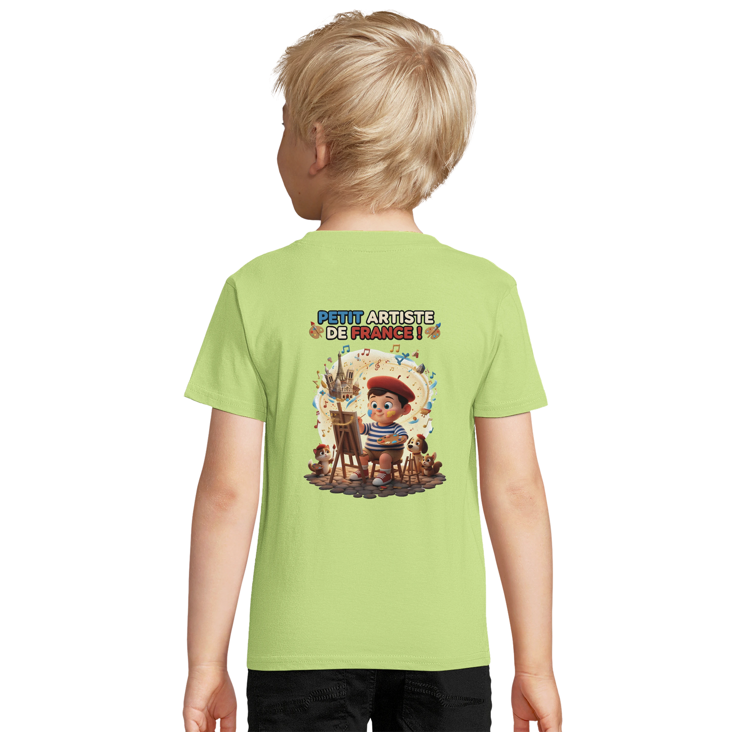 T-shirt Enfant Petit Artiste de France – 100% Coton Bio