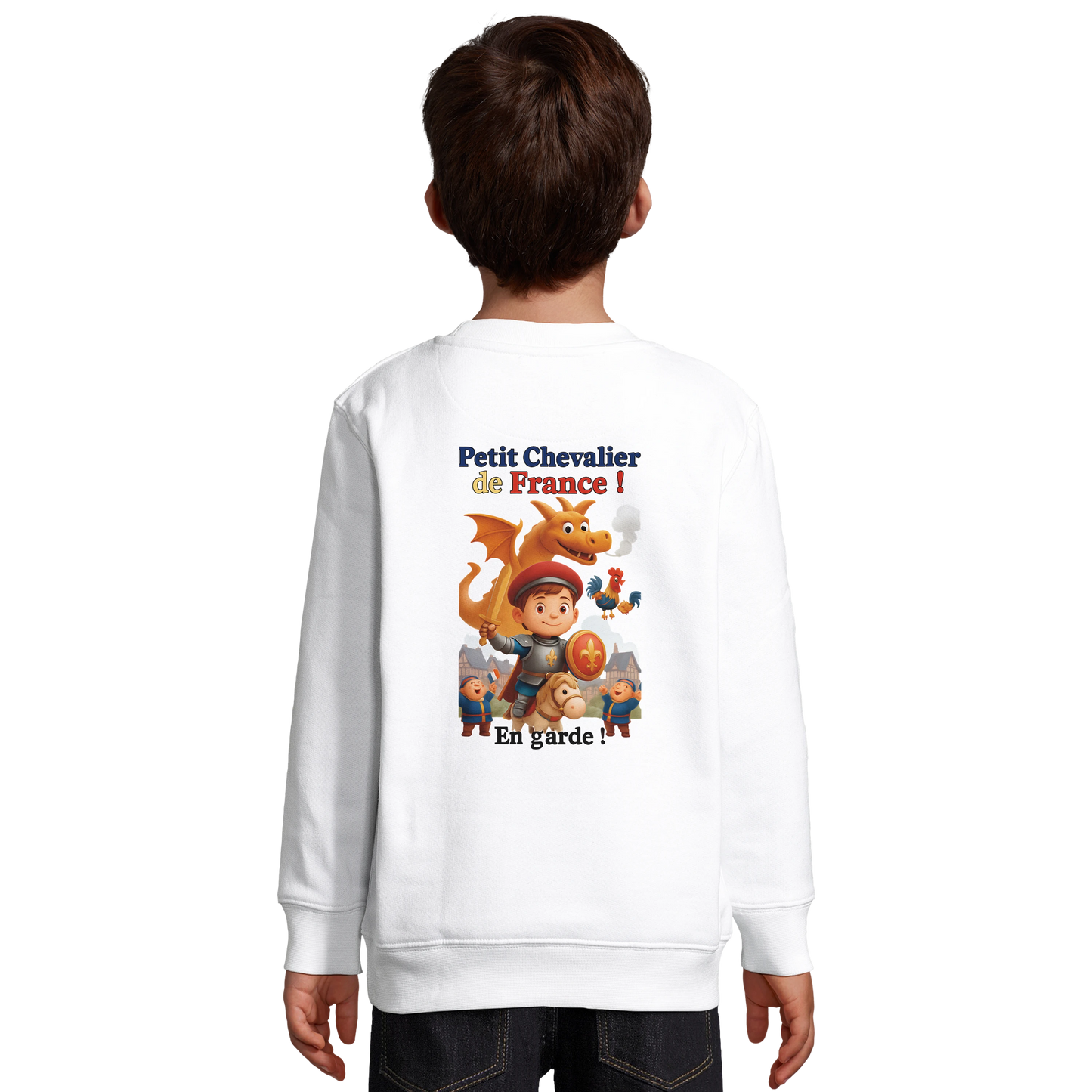 Sweat-shirt garçon Petit Chevalier de France - Coton Bio et Recyclé