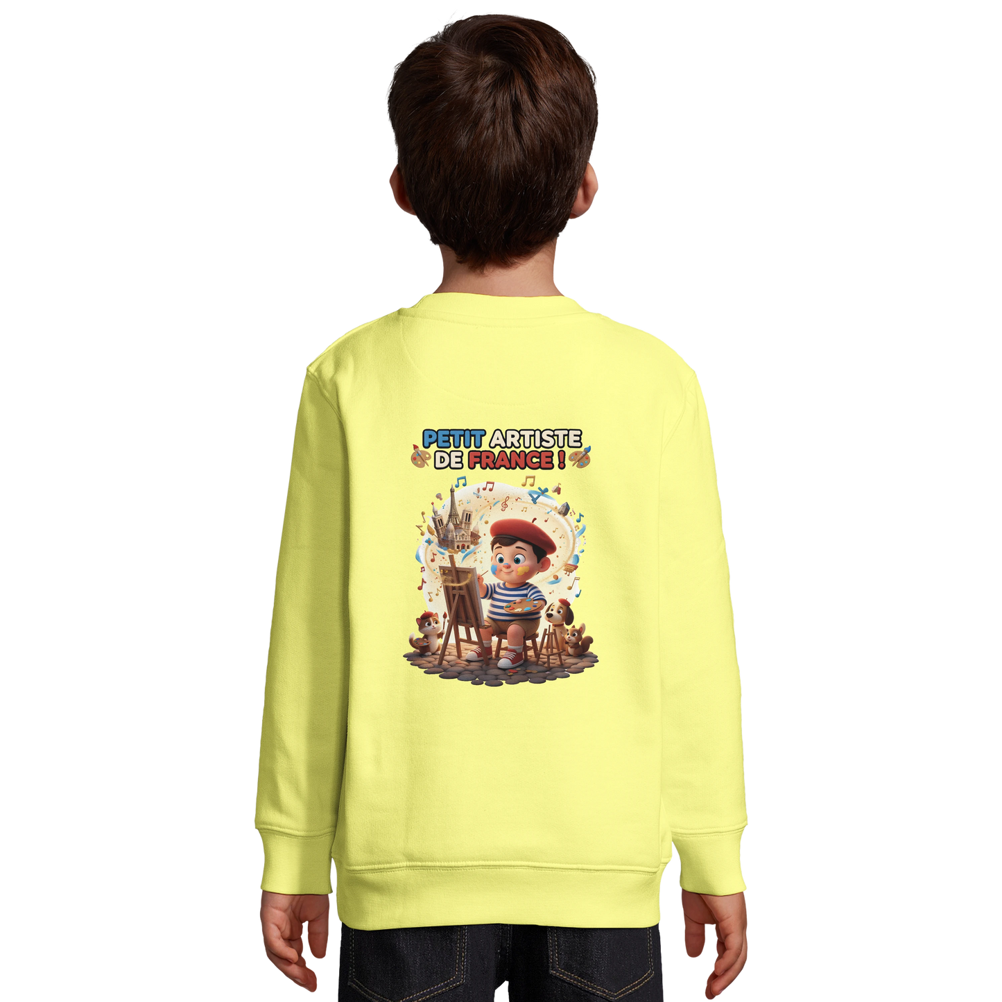 Sweat-shirt Garçon Petit Artiste de France – Coton Bio Confortable