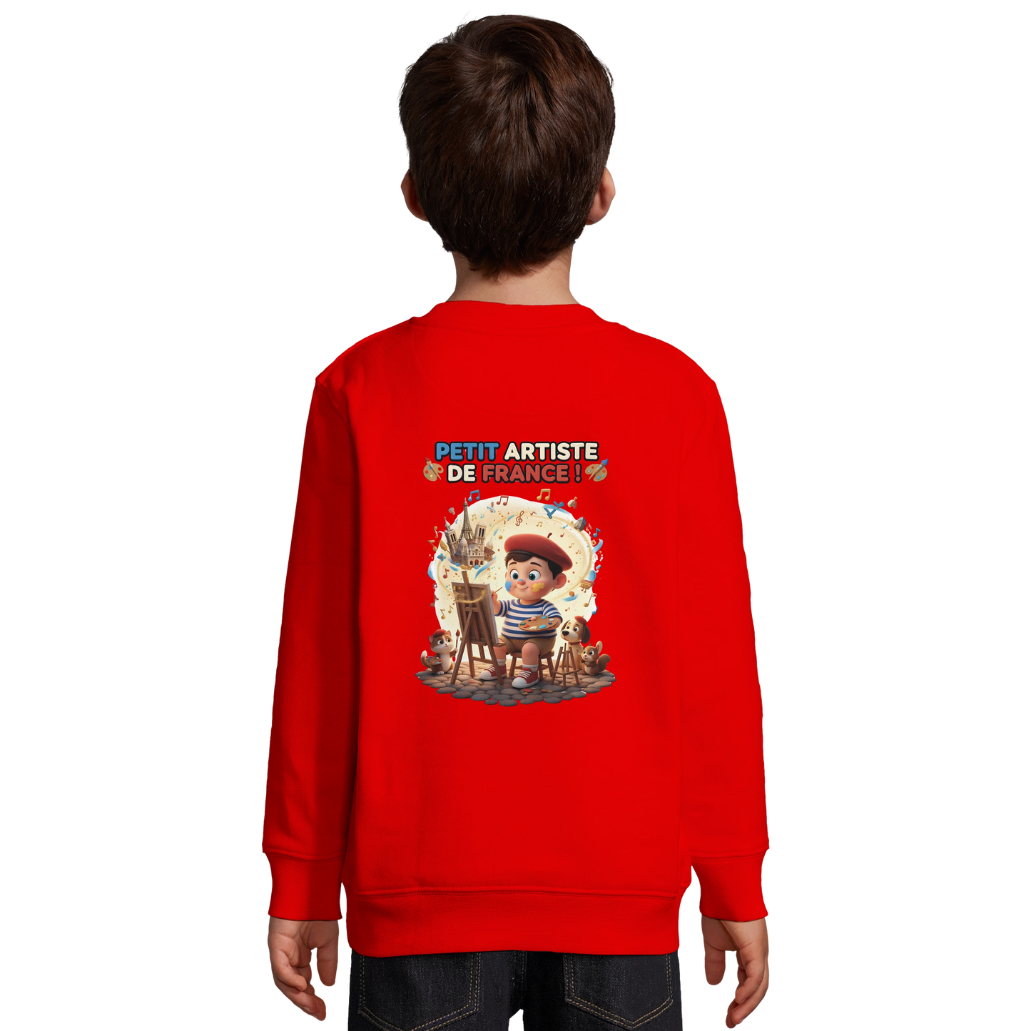Sweat-shirt Garçon Petit Artiste de France – Coton Bio Confortable