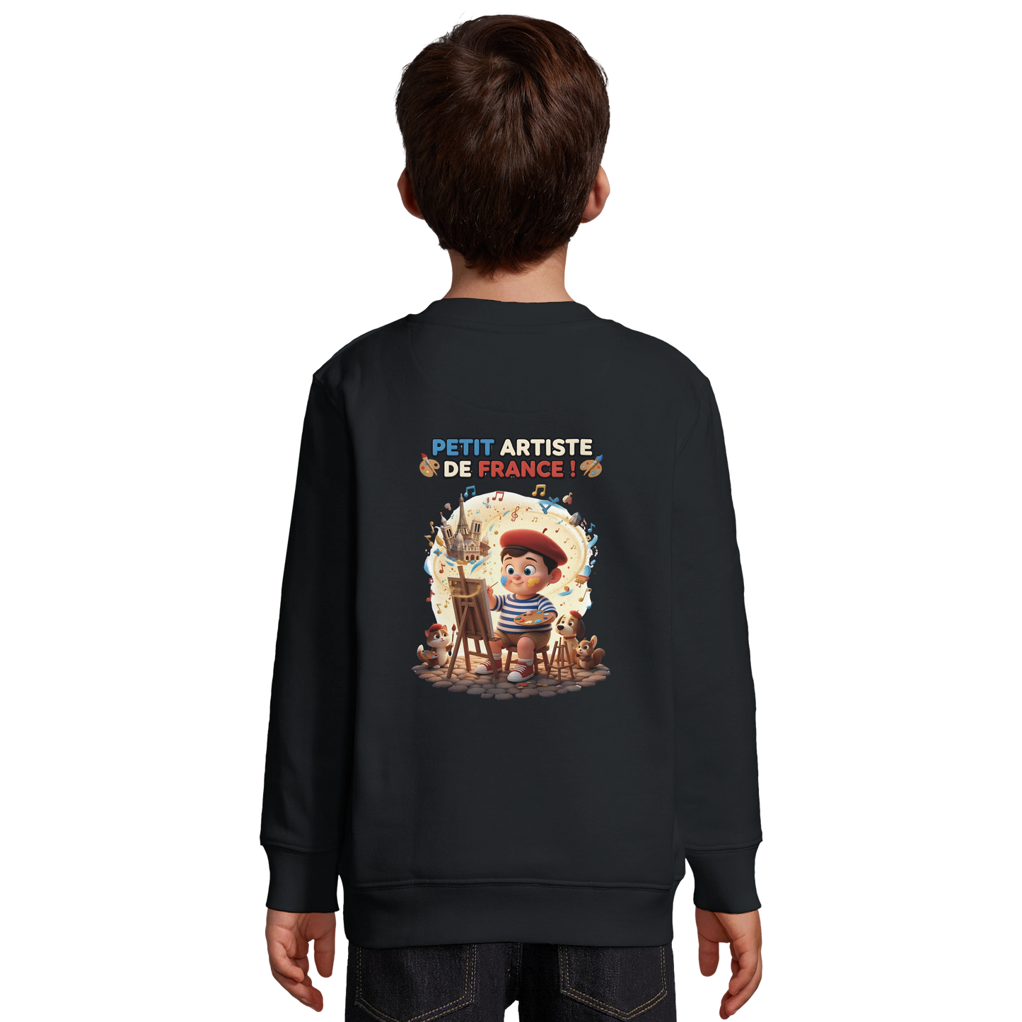 Sweat-shirt Garçon Petit Artiste de France – Coton Bio Confortable
