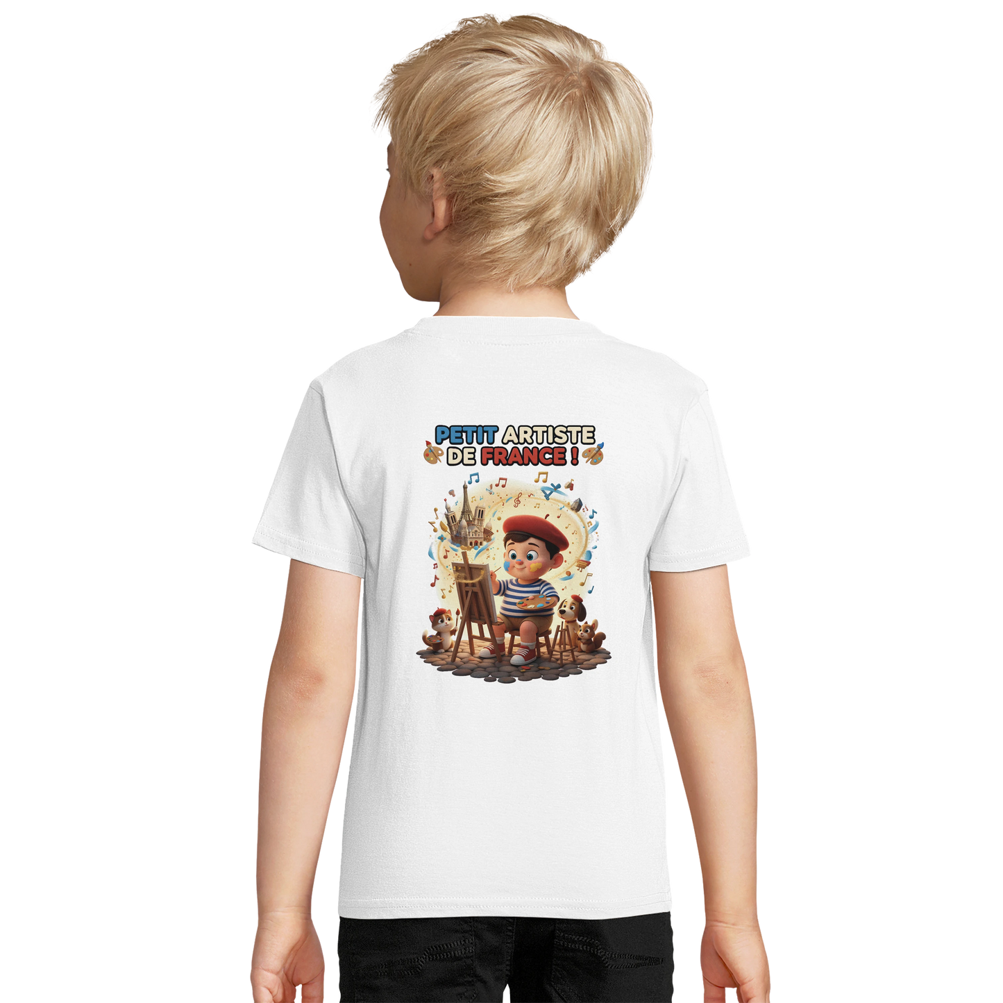 T-shirt Enfant Petit Artiste de France – 100% Coton Bio
