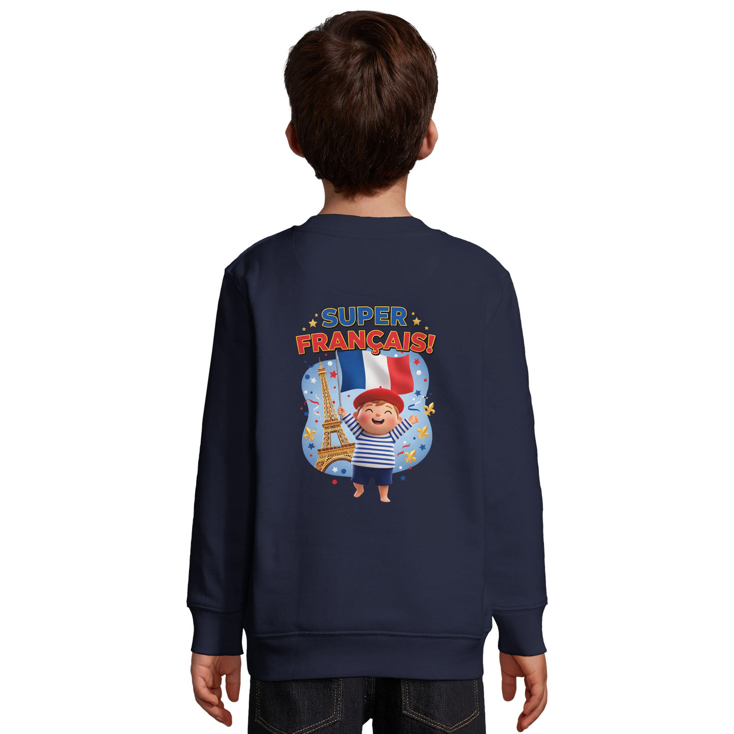 Sweat-shirt Enfant Éco-Responsable - Design Super Français