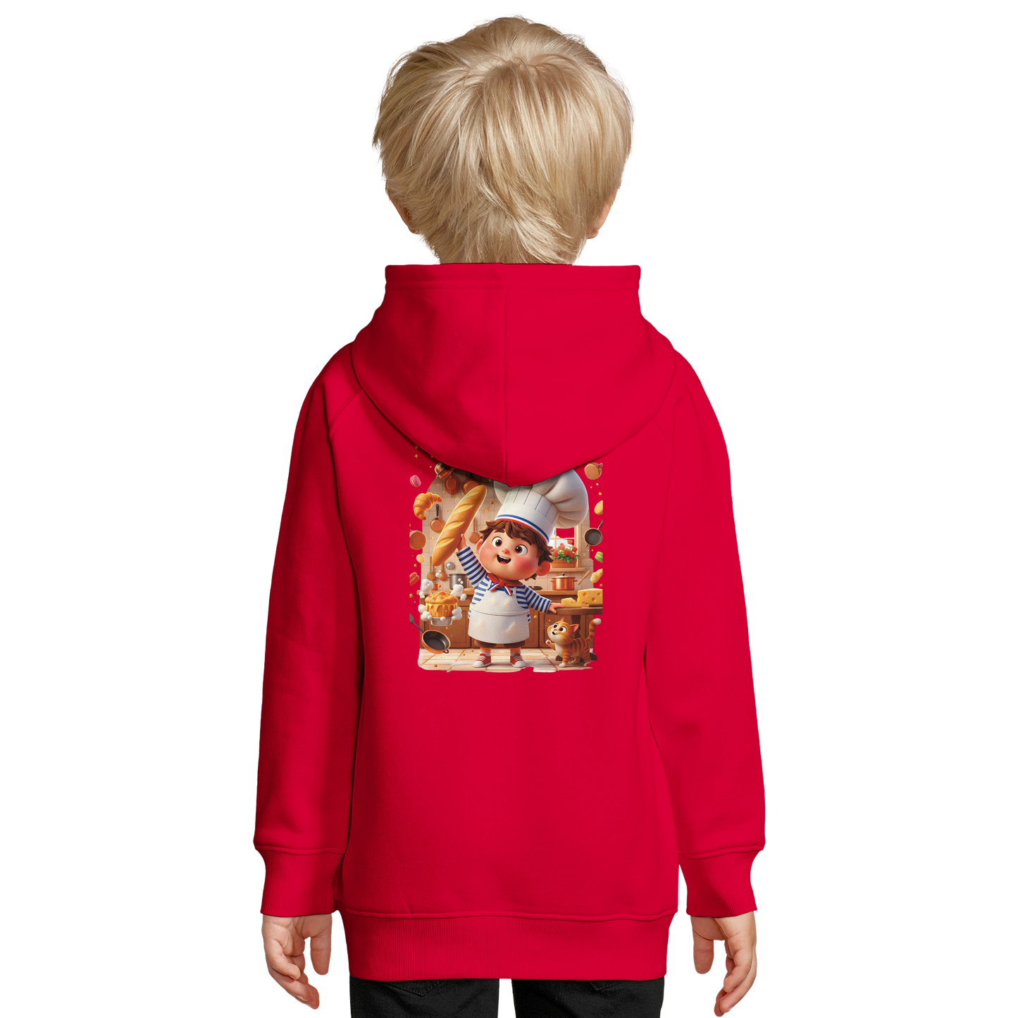 Sweat à Capuche Enfant - Design Petit Chef Grand Festin - Coton Bio