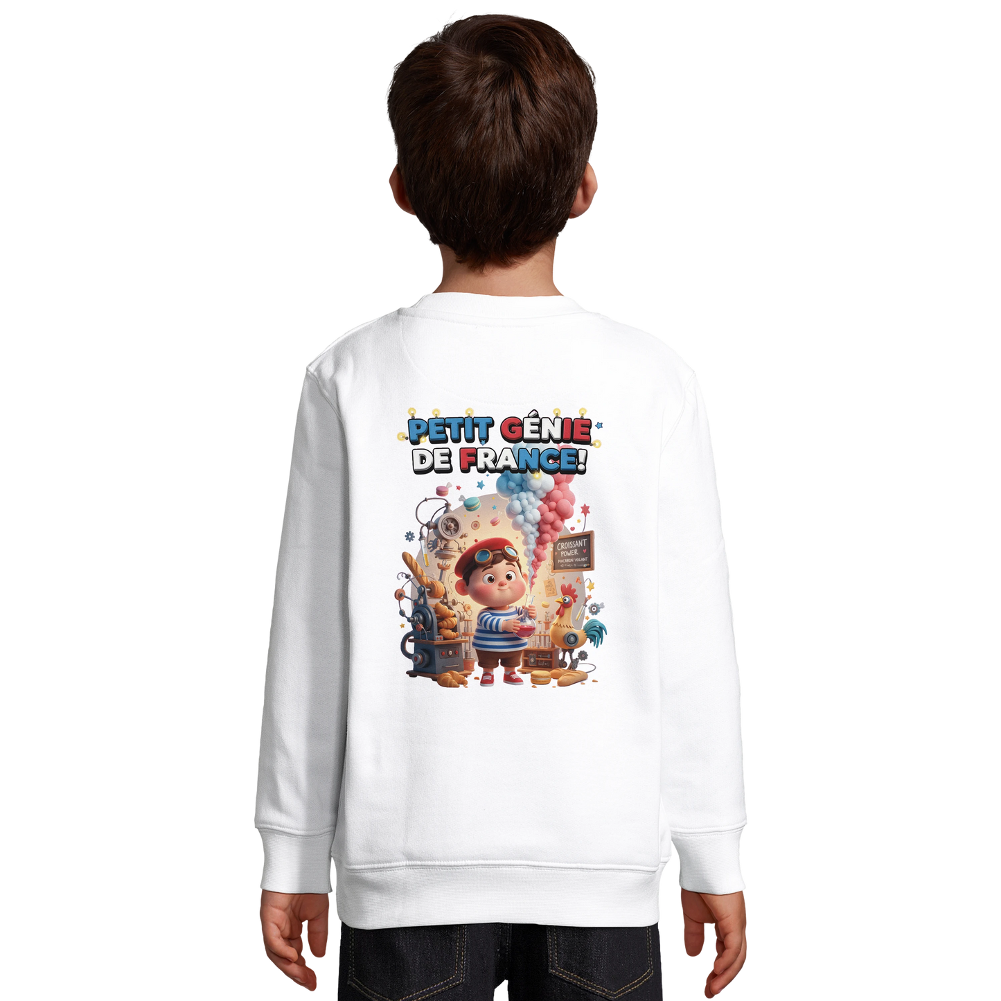 Sweat-shirt Garçon Petit Génie Français - Sweat Doux et Écoresponsable