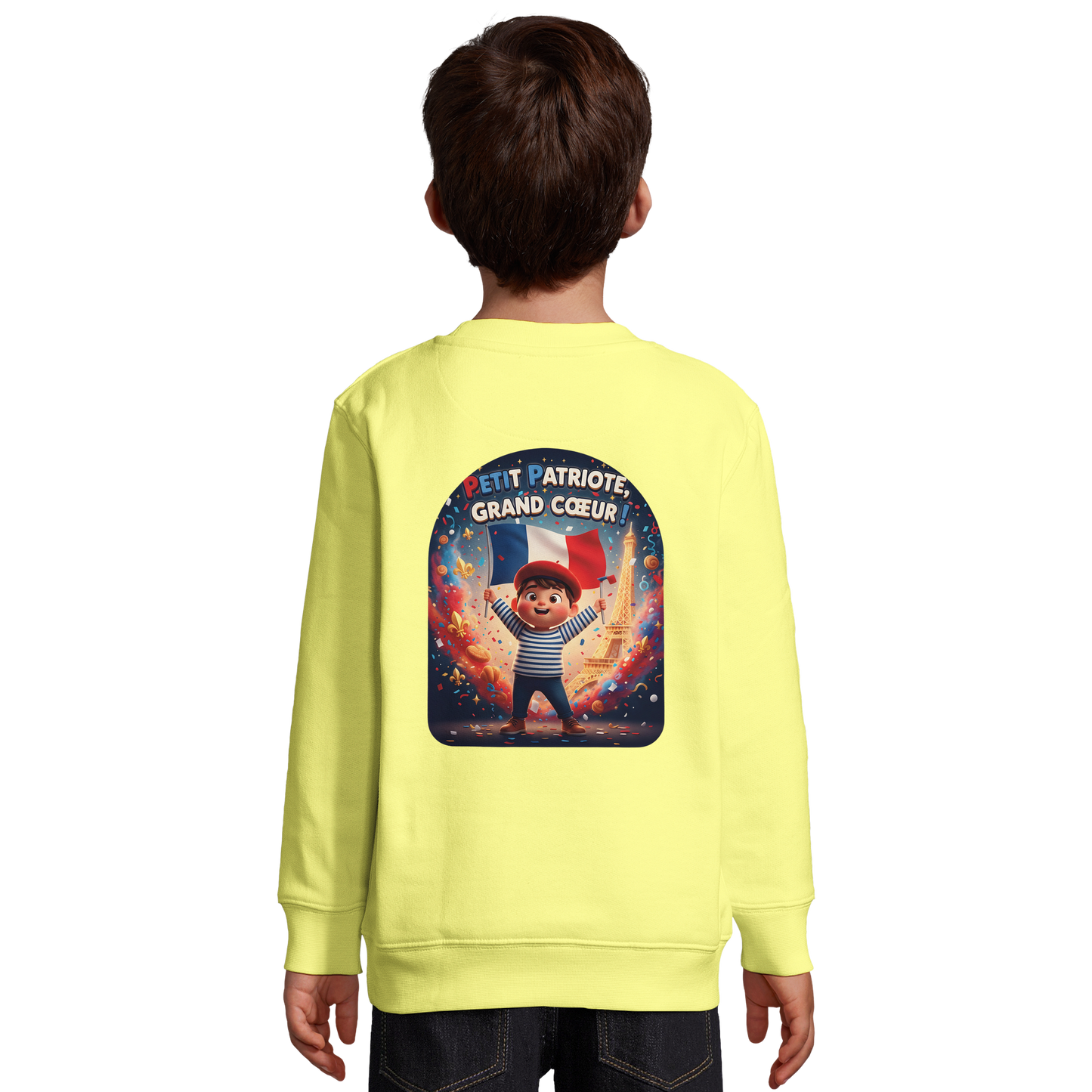 Sweat-shirt Garçon Petit Patriote - Coton Recyclé Confortable
