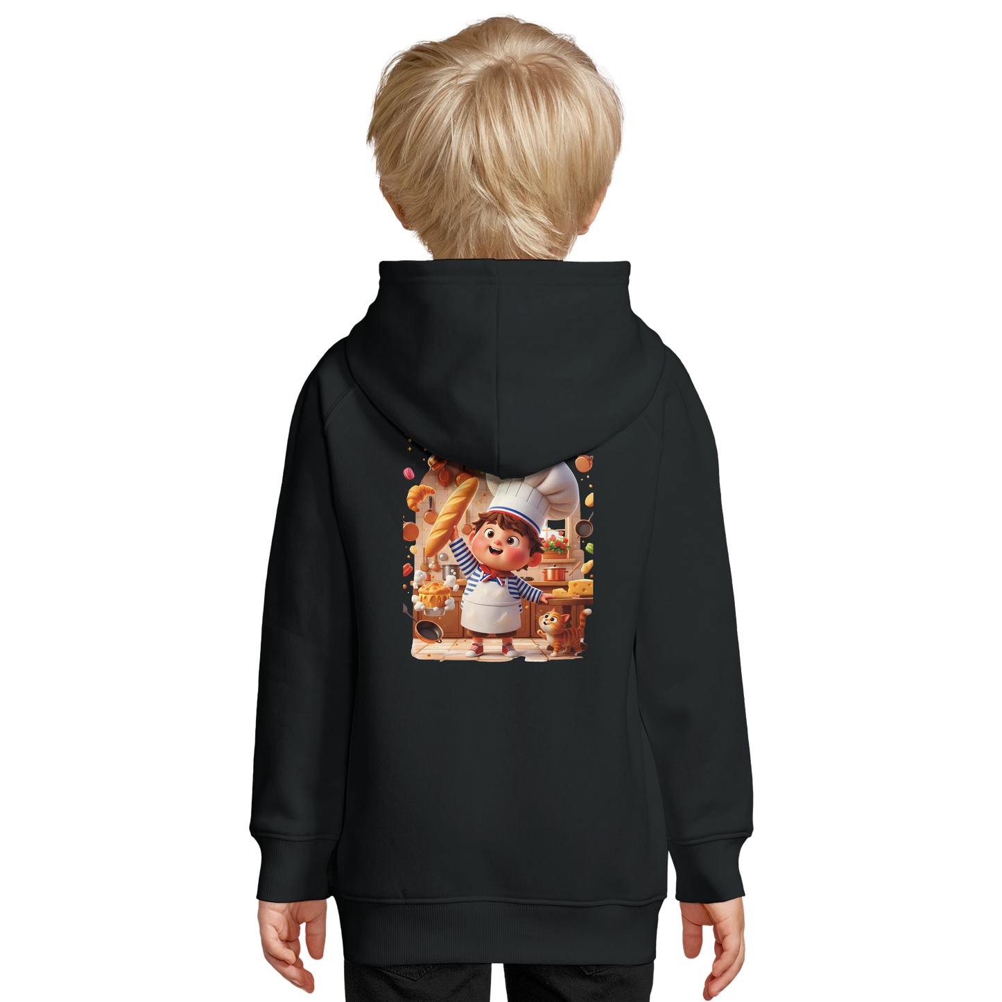 Sweat à Capuche Enfant - Design Petit Chef Grand Festin - Coton Bio