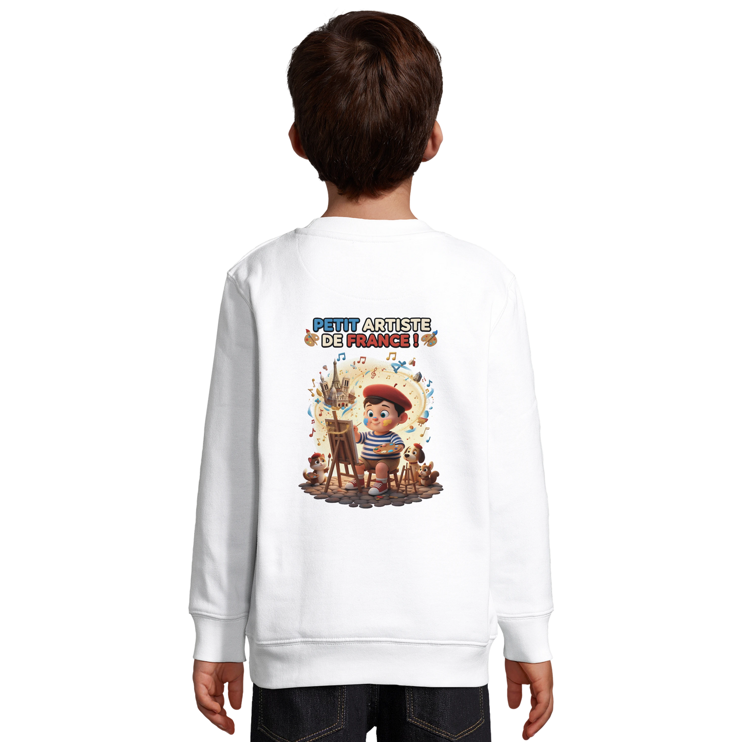 Sweat-shirt Garçon Petit Artiste de France – Coton Bio Confortable