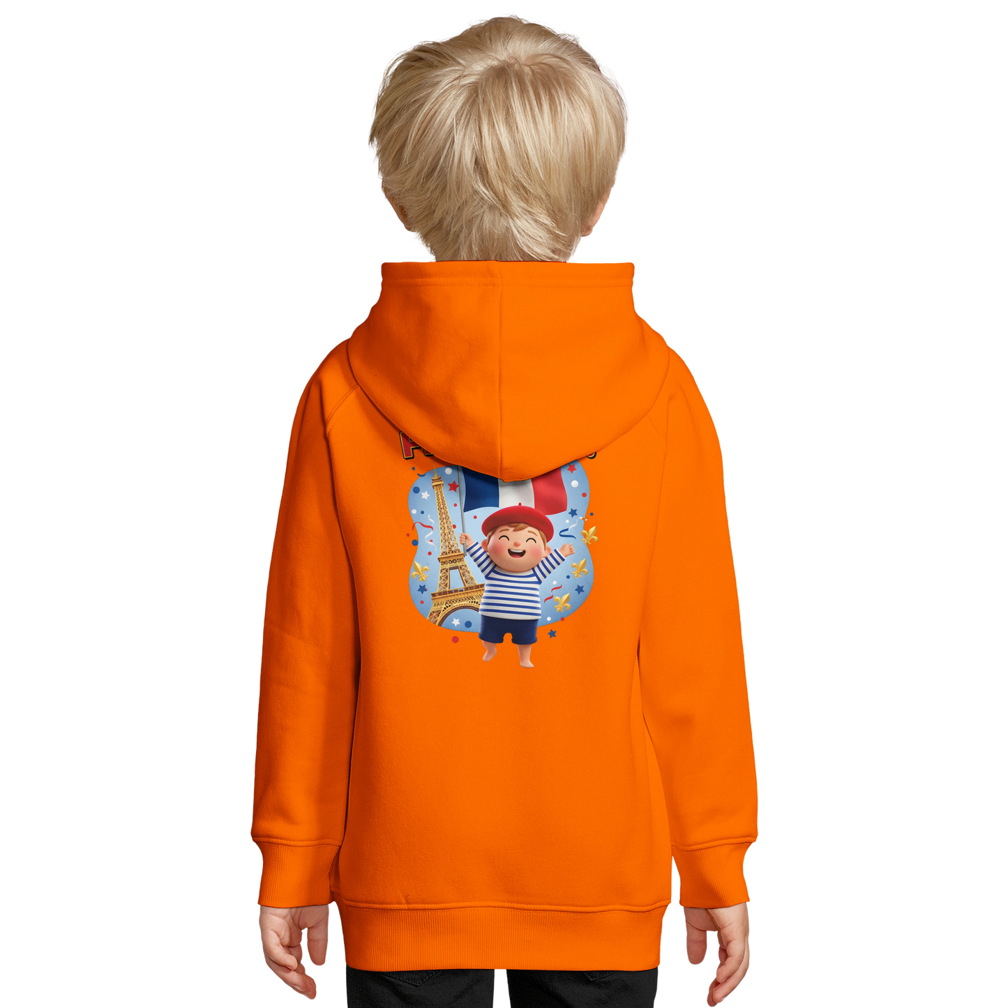 Sweat-shirt à Capuche Enfant - Design Super Français - Éco-responsable
