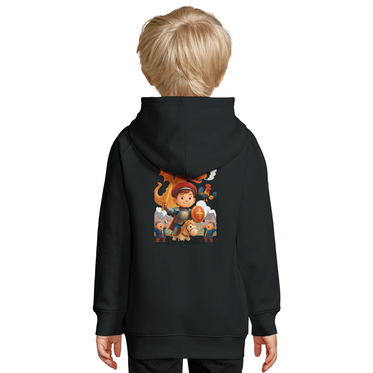 Sweat à capuche garçon Petit Chevalier de France - Coton Bio