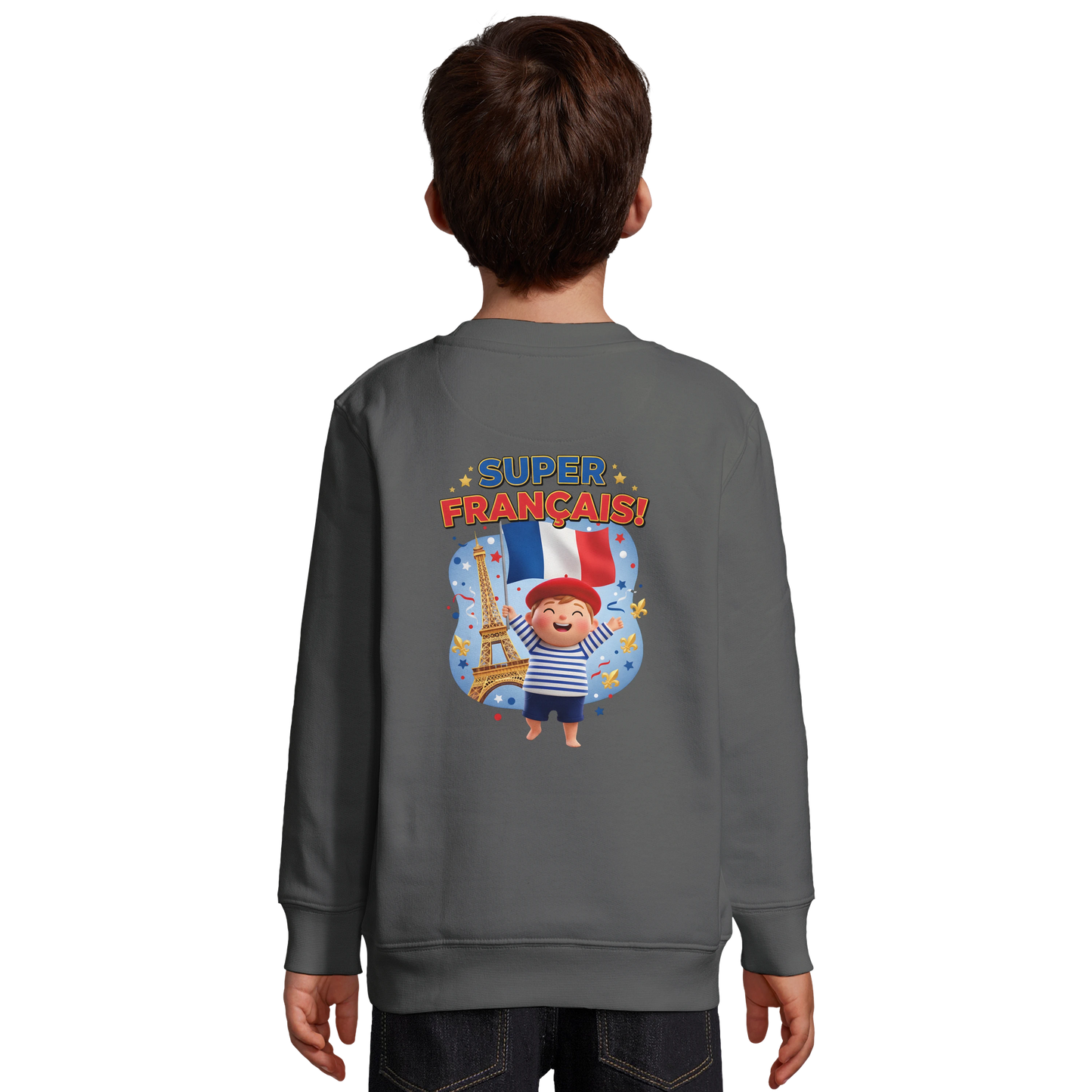 Sweat-shirt Enfant Éco-Responsable - Design Super Français