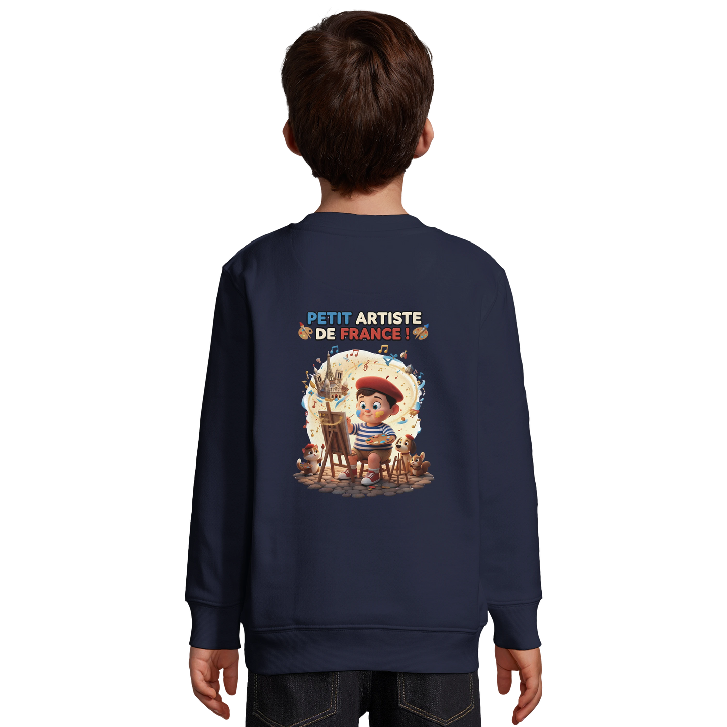 Sweat-shirt Garçon Petit Artiste de France – Coton Bio Confortable