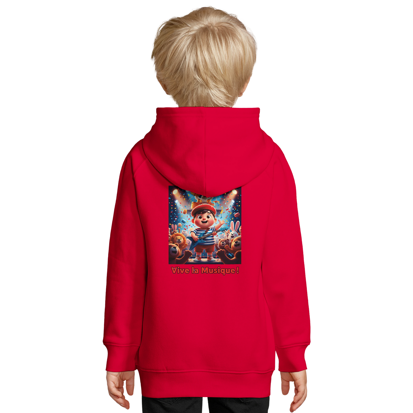 Sweat à Capuche Garçon Rock'n Français - Coton Bio et Durable