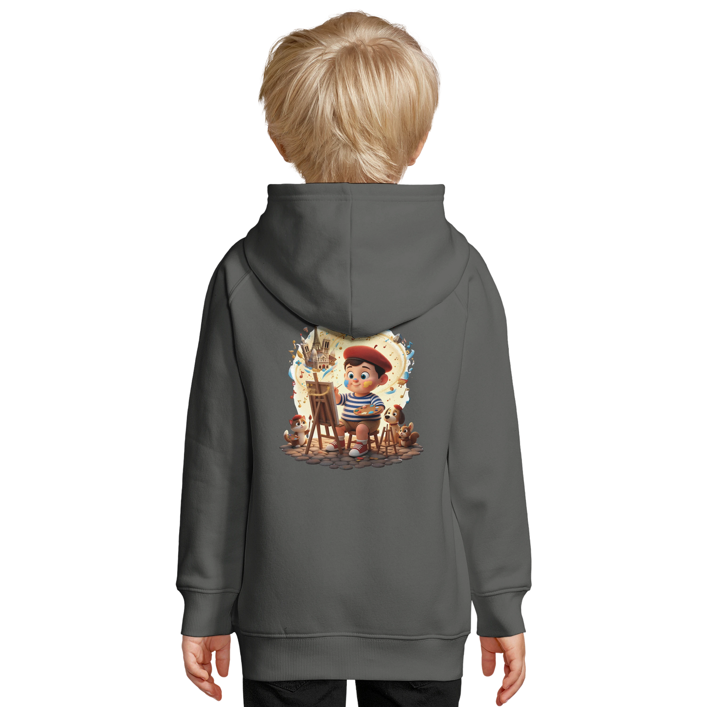 Sweat à Capuche garçon Petit Artiste de France – Coton Bio Durable