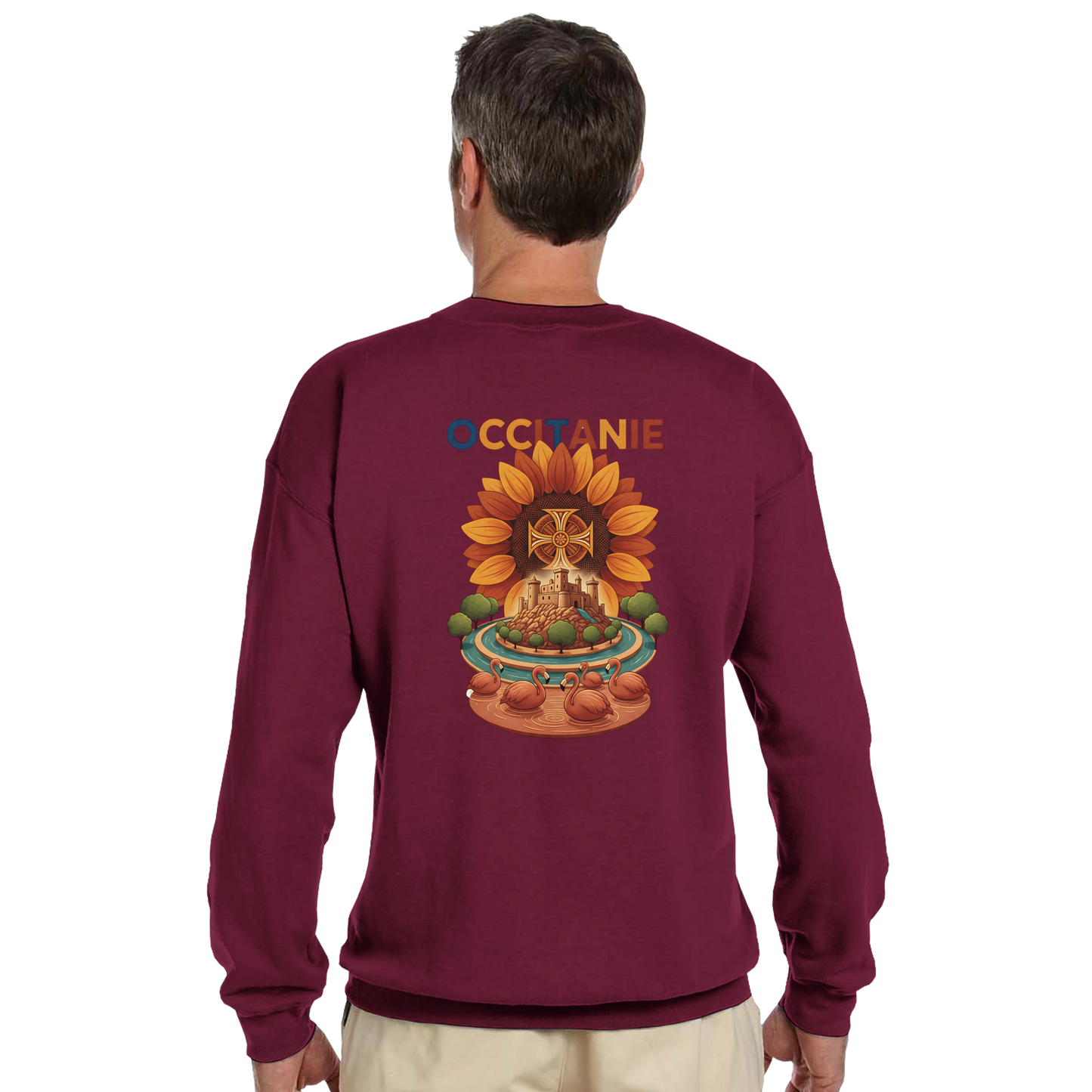 Sweat-shirt Unisexe Occitanie – Sweat Confortable et Résistant
