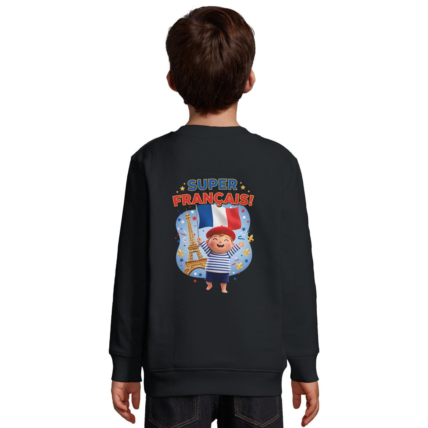 Sweat-shirt Enfant Éco-Responsable - Design Super Français