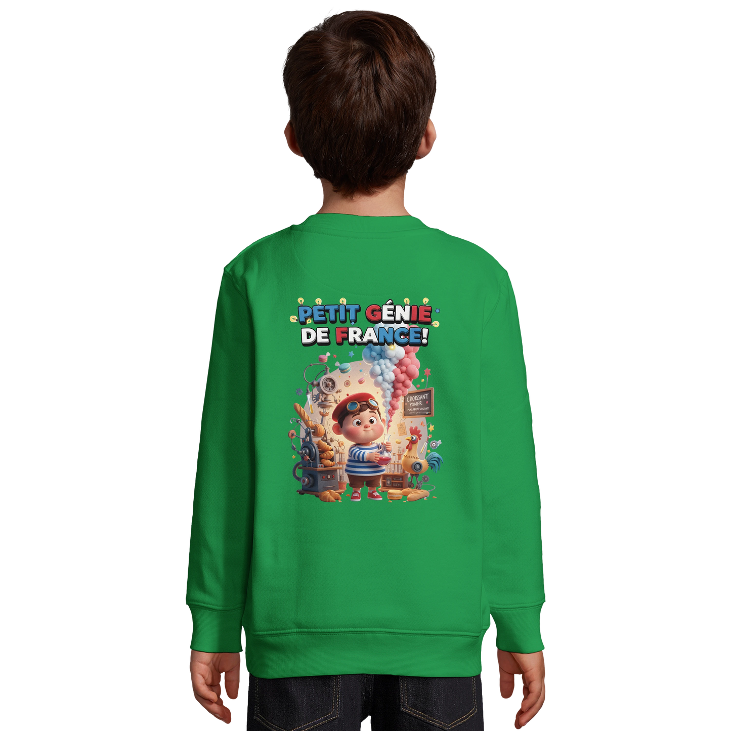 Sweat-shirt Garçon Petit Génie Français - Sweat Doux et Écoresponsable