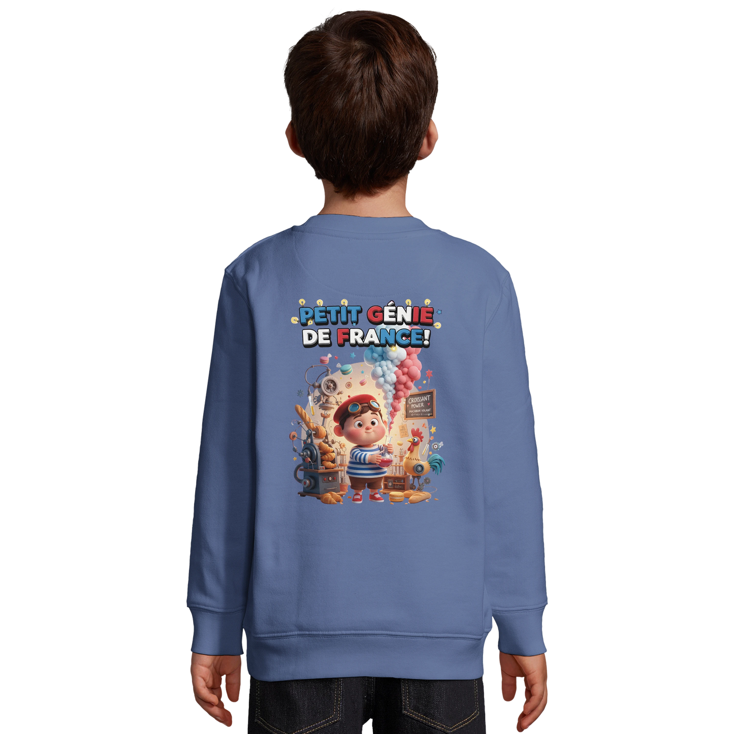 Sweat-shirt Garçon Petit Génie Français - Sweat Doux et Écoresponsable