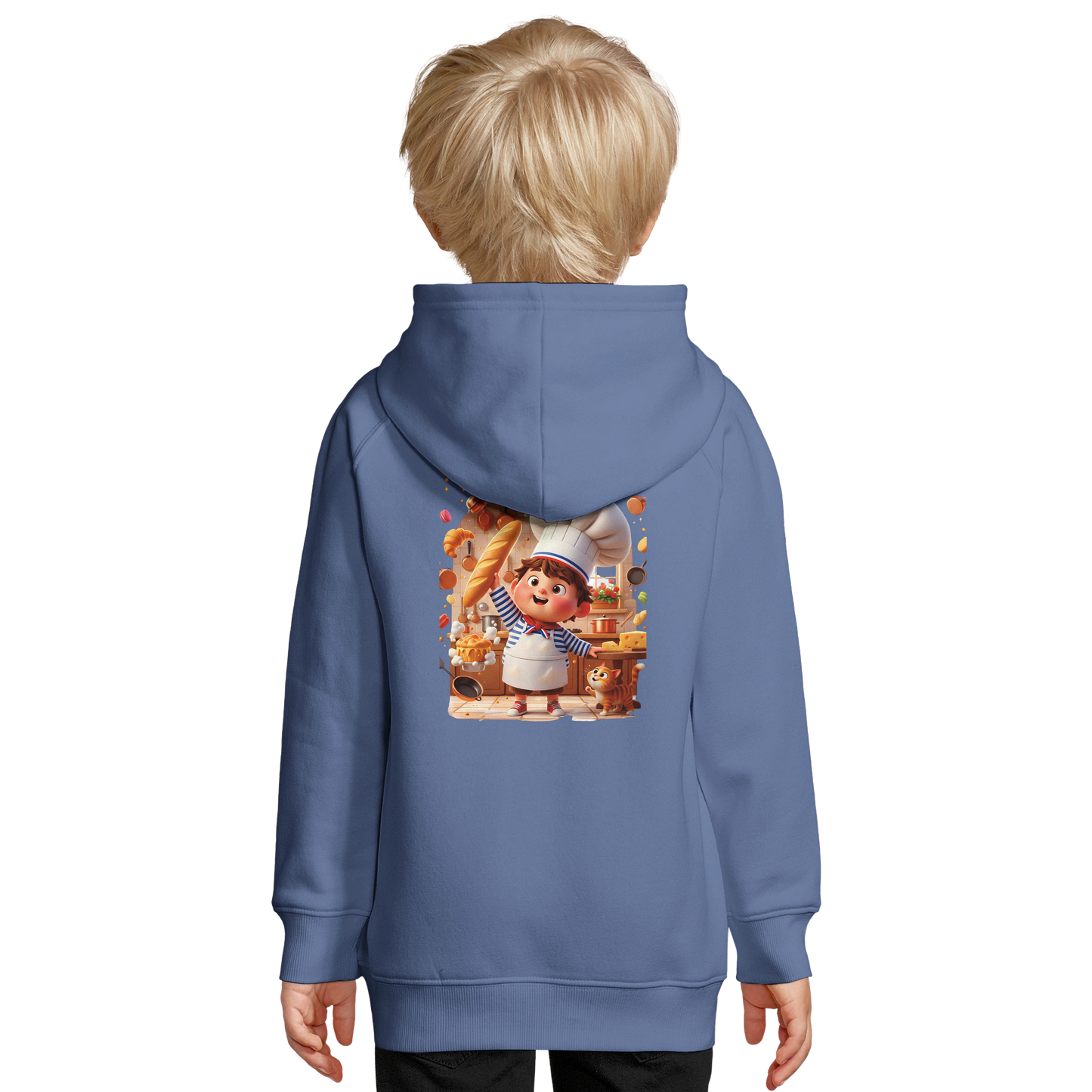 Sweat à Capuche Enfant - Design Petit Chef Grand Festin - Coton Bio