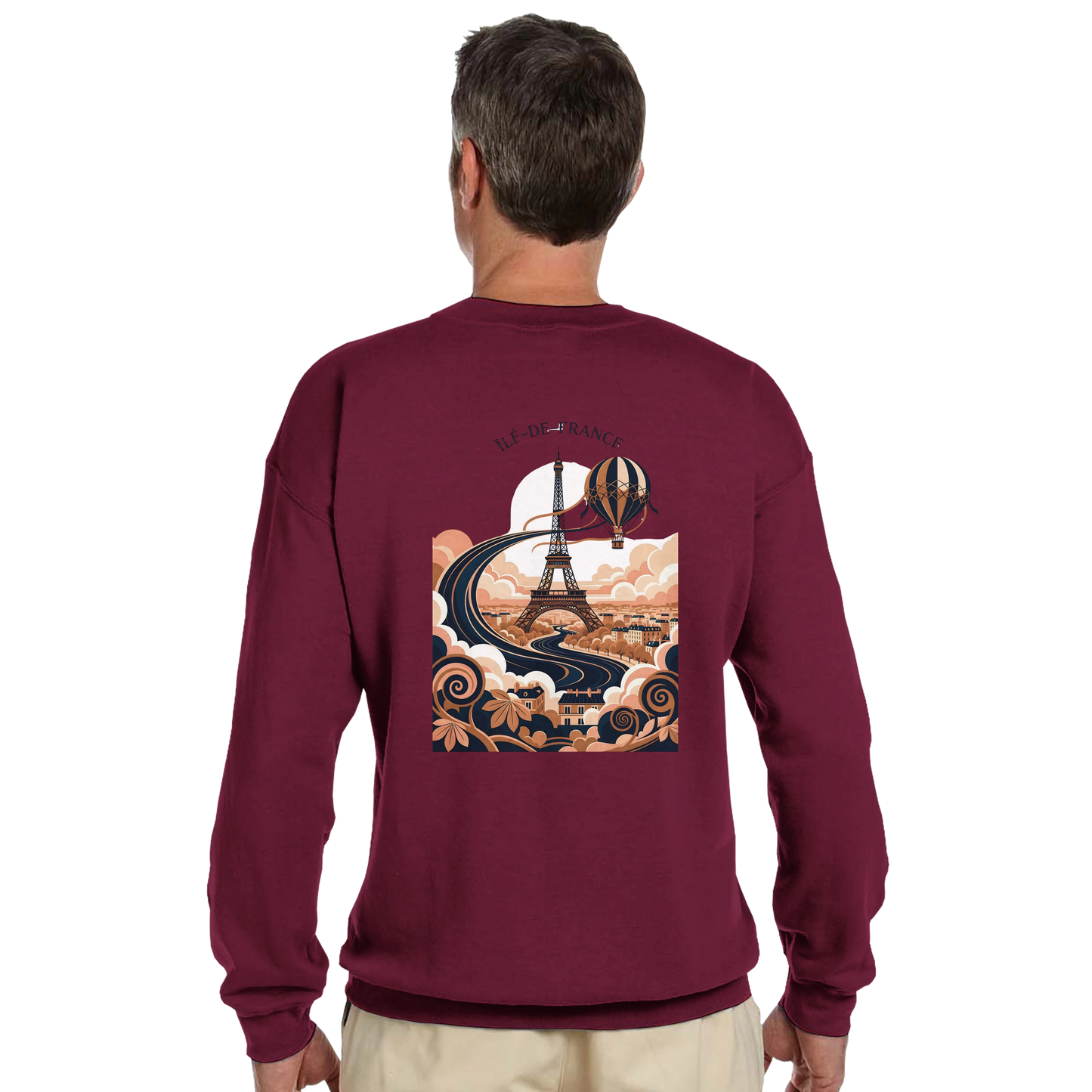 Sweat-shirt Unisexe Île-de-France – Confort Premium et Coupe Classique