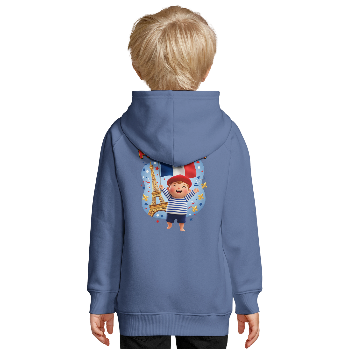 Sweat-shirt à Capuche Enfant - Design Super Français - Éco-responsable