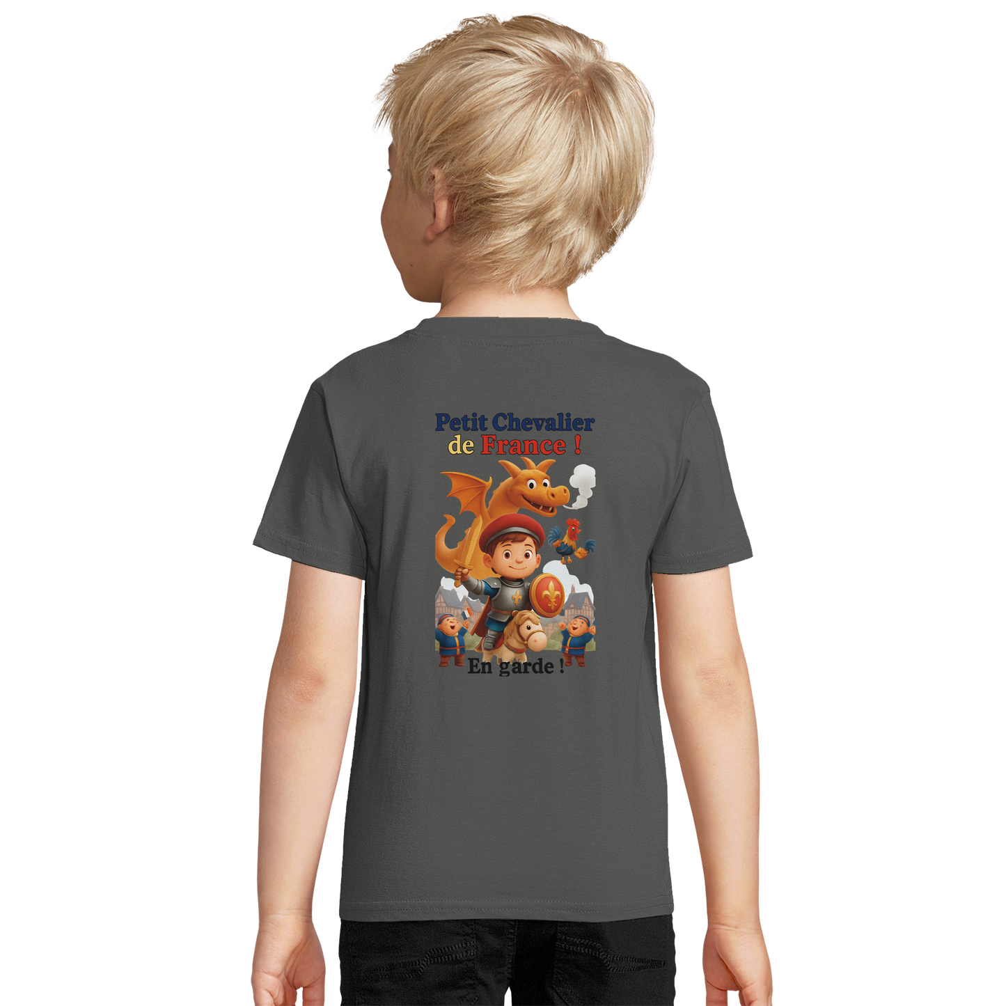 Organic slim-fit T-shirt for boys Little Knight of France | SOL'S Pioneer Kids 03578