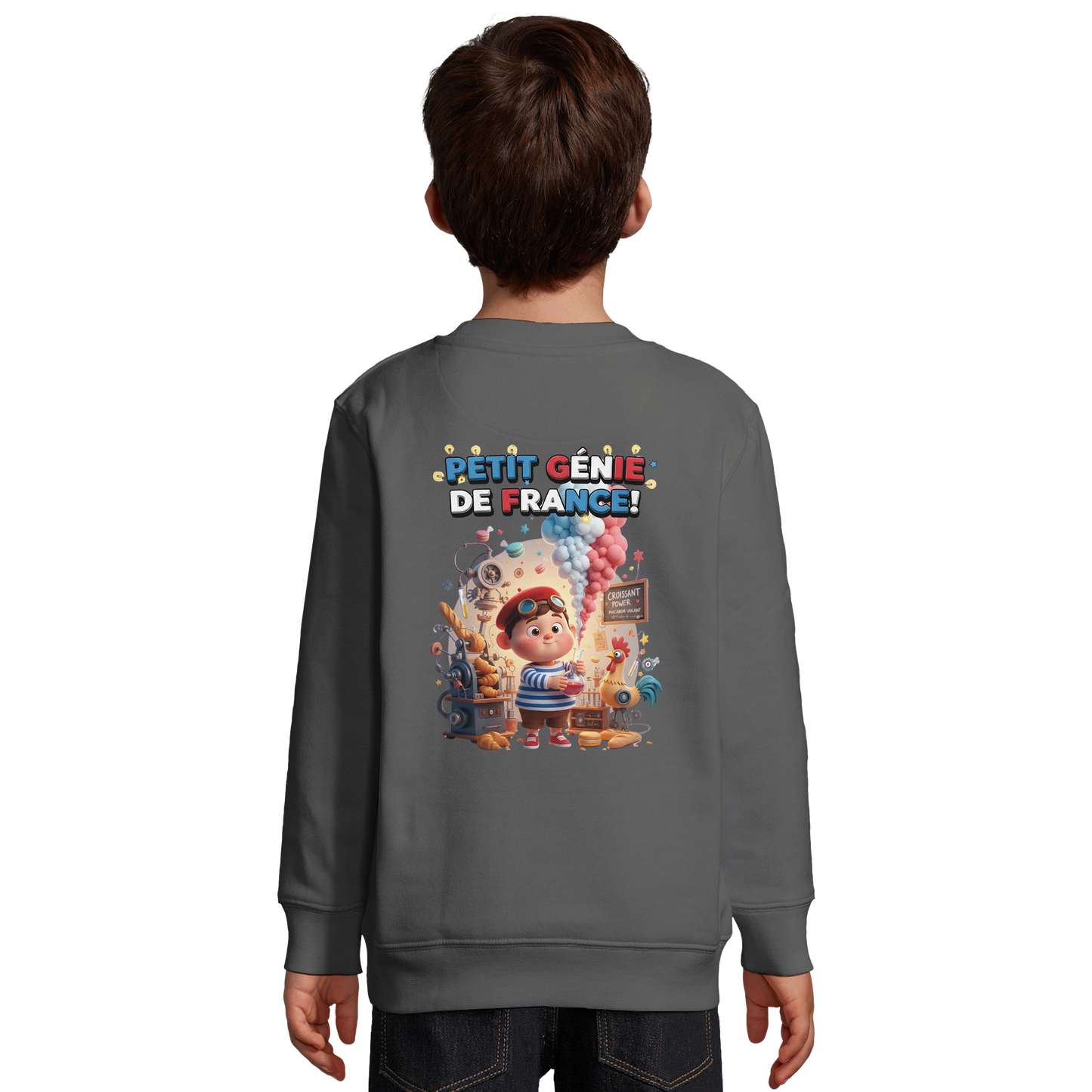 Sweat-shirt Garçon Petit Génie Français - Sweat Doux et Écoresponsable