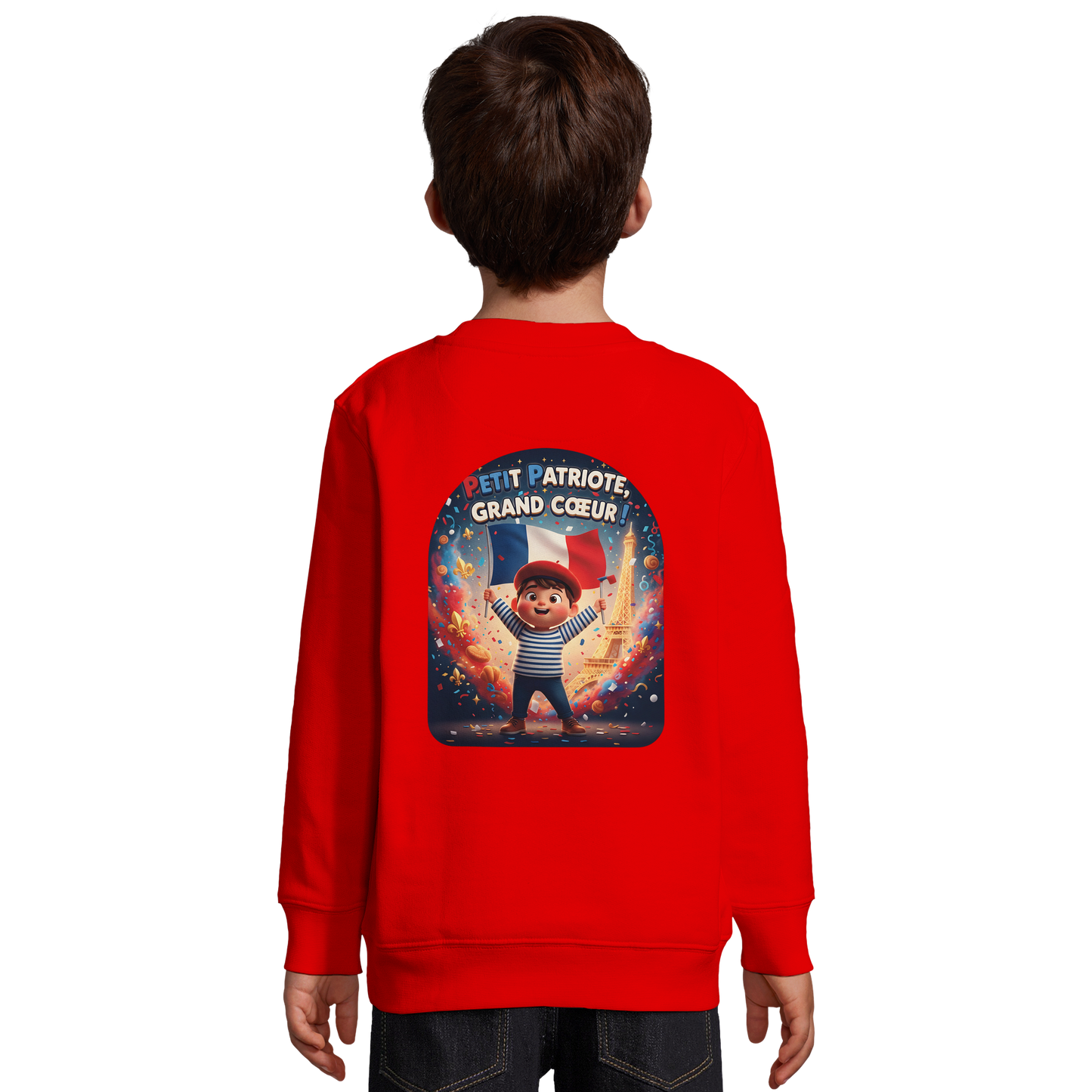 Sweat-shirt Garçon Petit Patriote - Coton Recyclé Confortable
